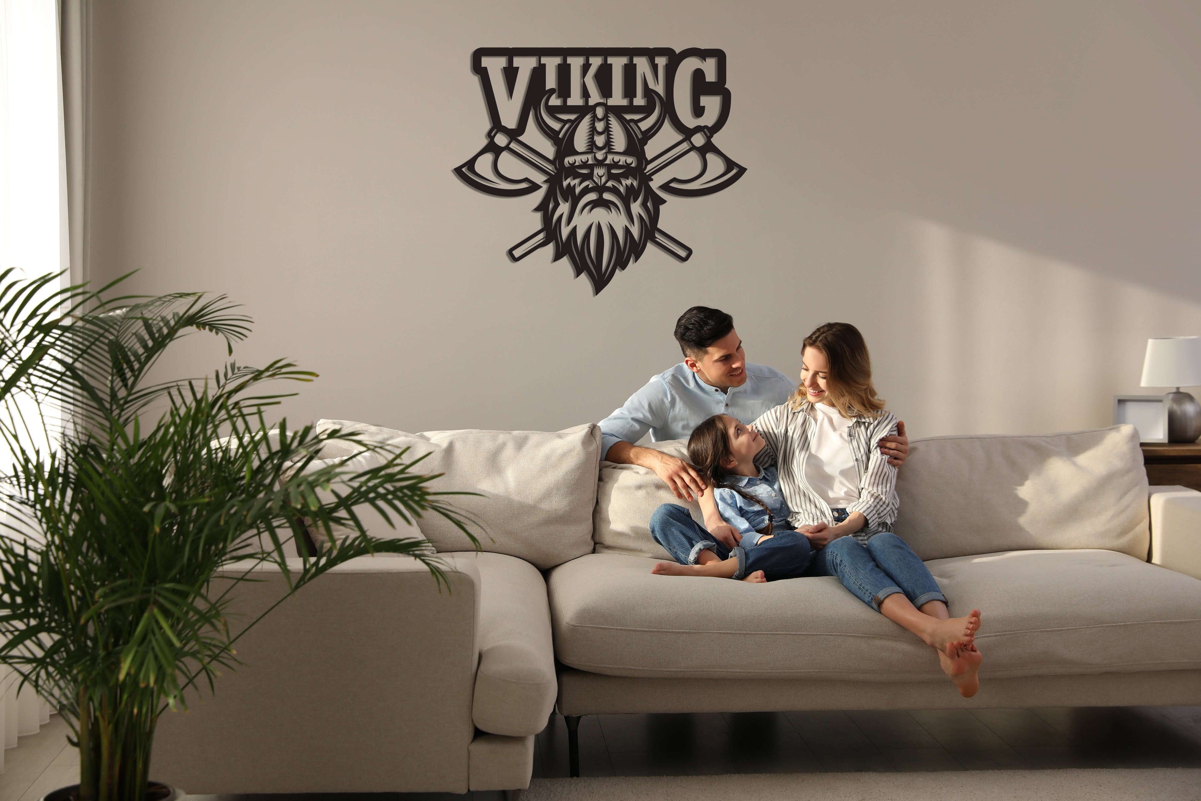 Viking Warrior Metal Wall Art