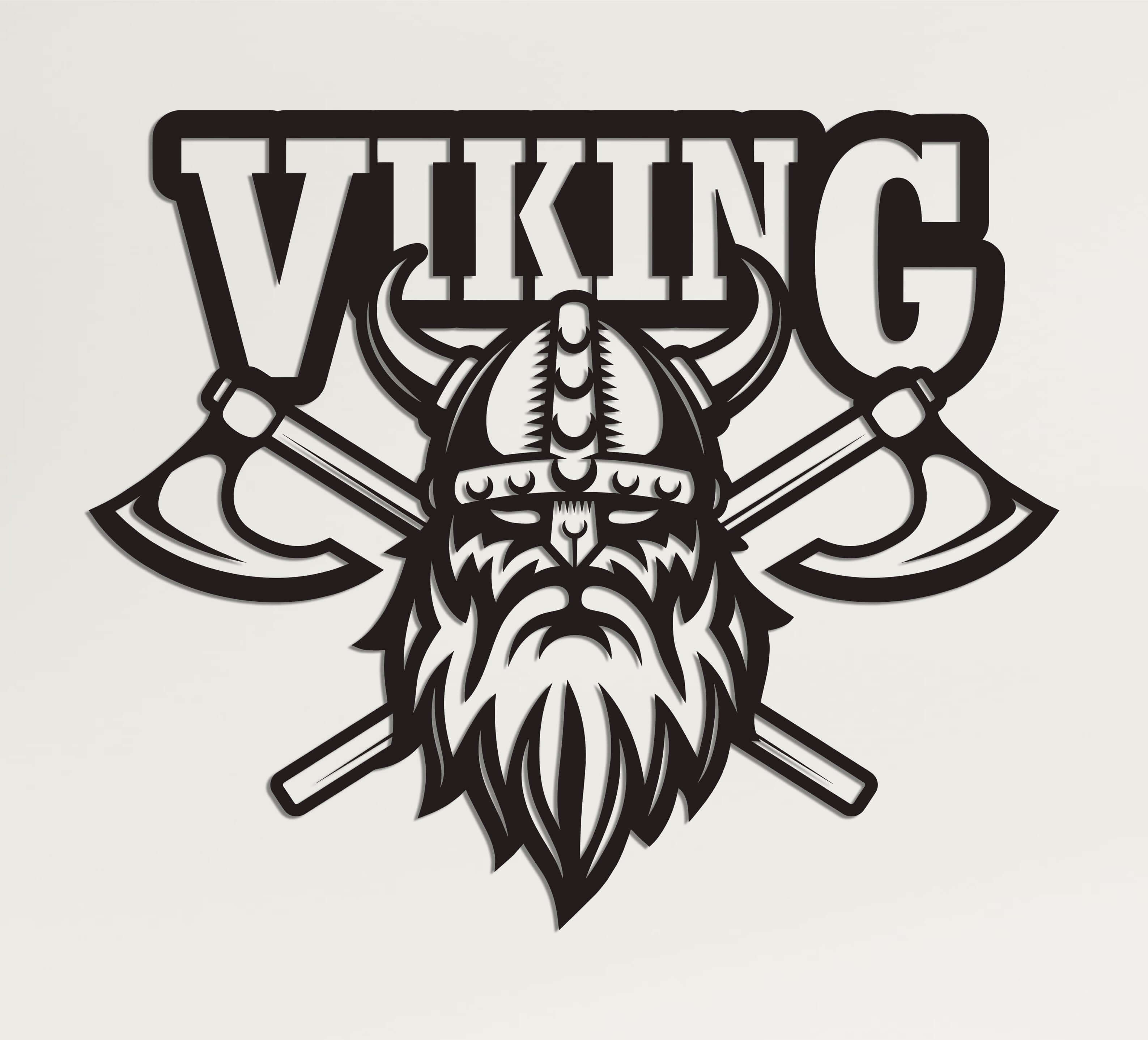 Viking Warrior Metal Wall Art