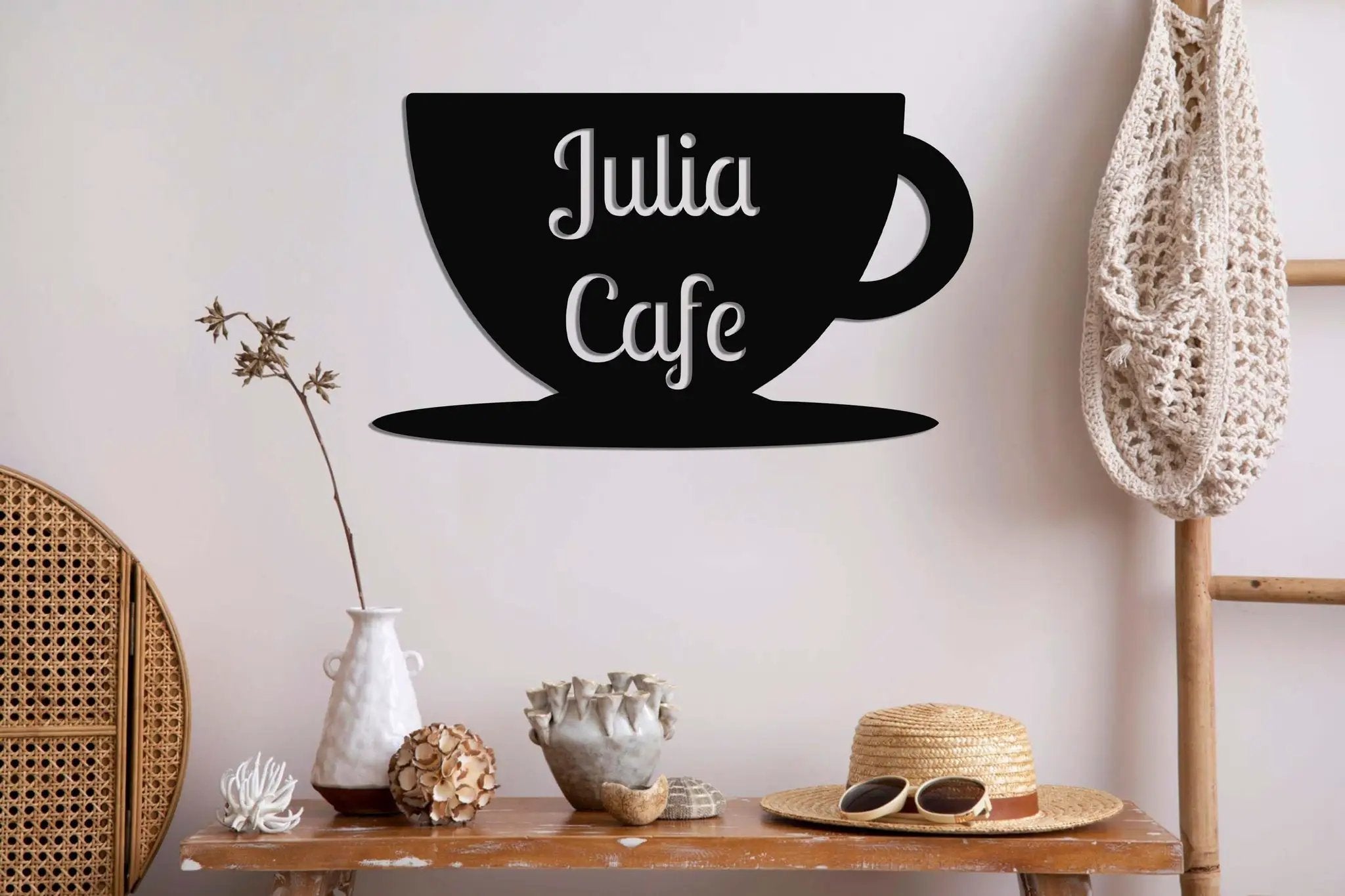 Cafe Monogram Metal Wall Art