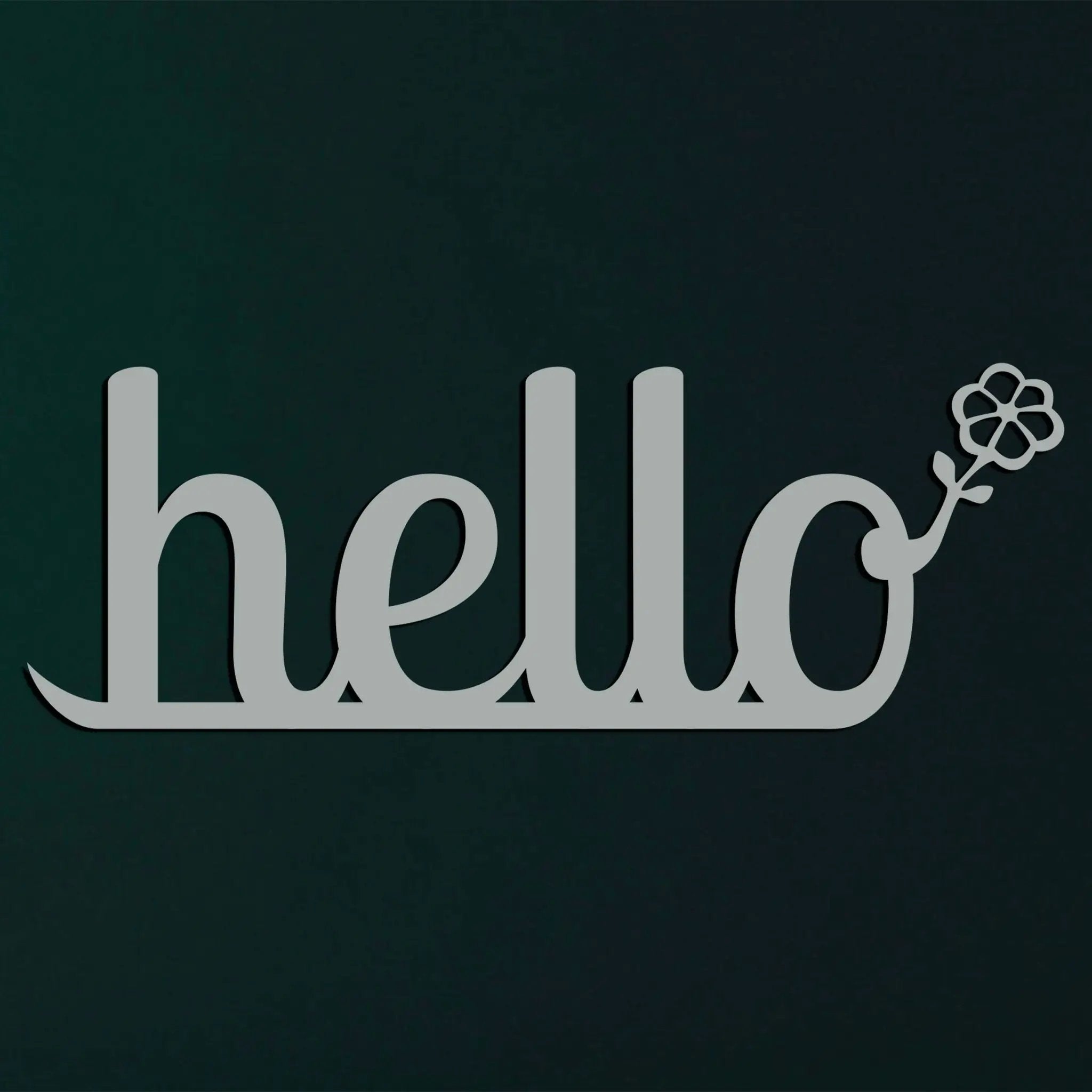 Hello Metal Wall Art