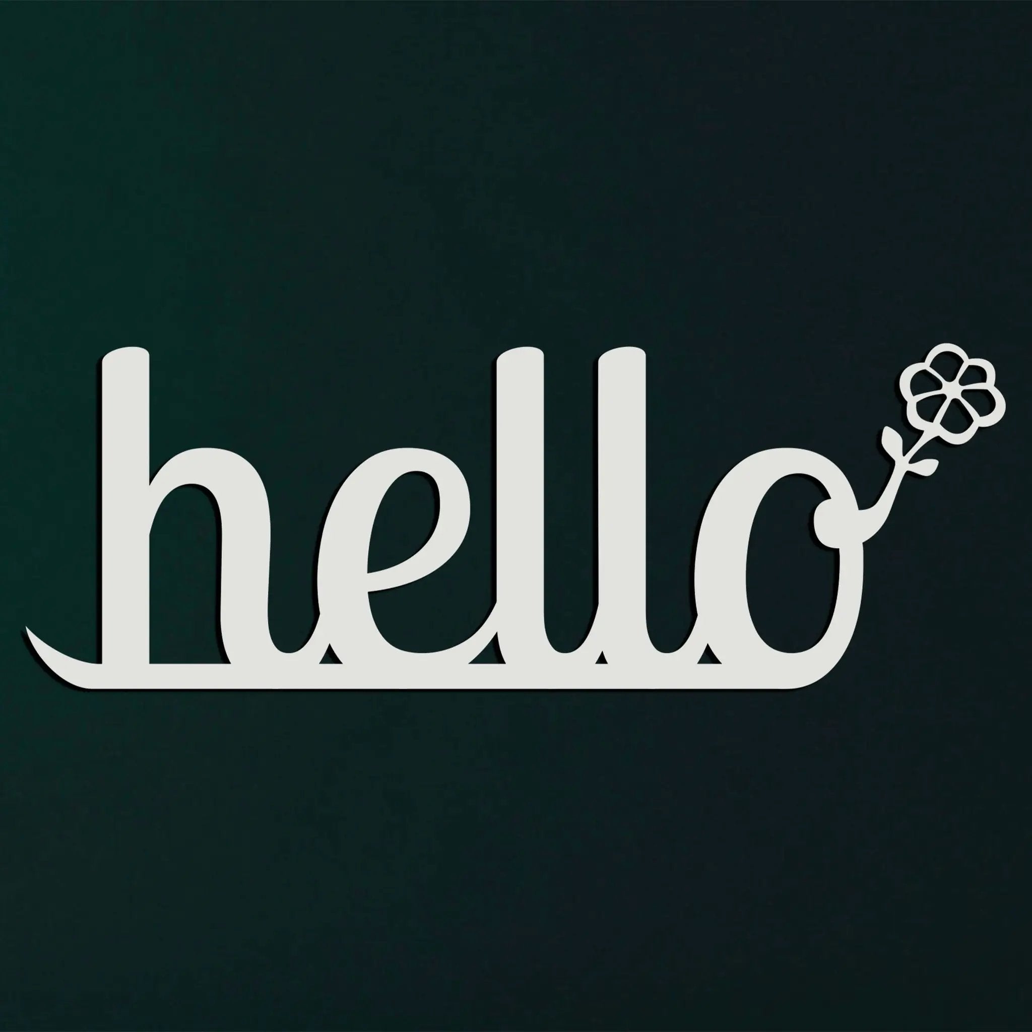 Hello Metal Wall Art