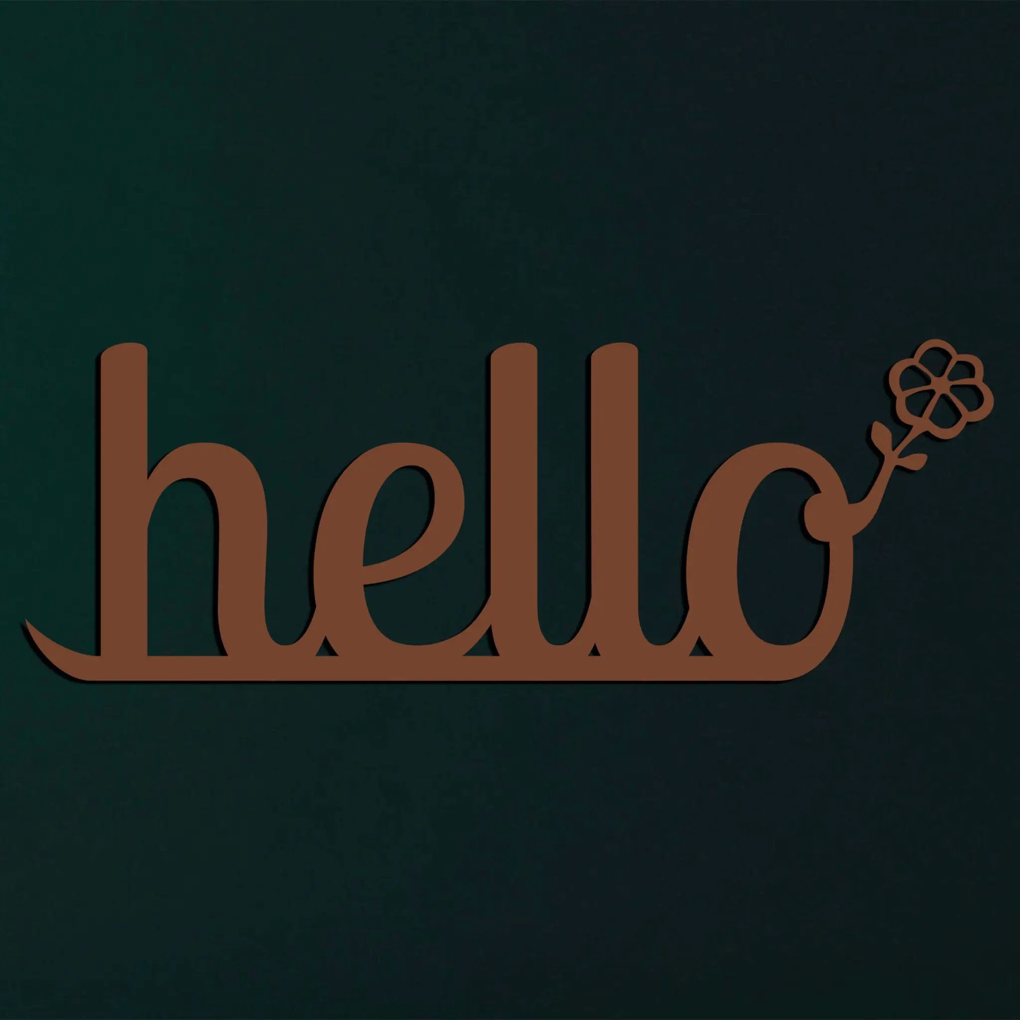 Hello Metal Wall Art