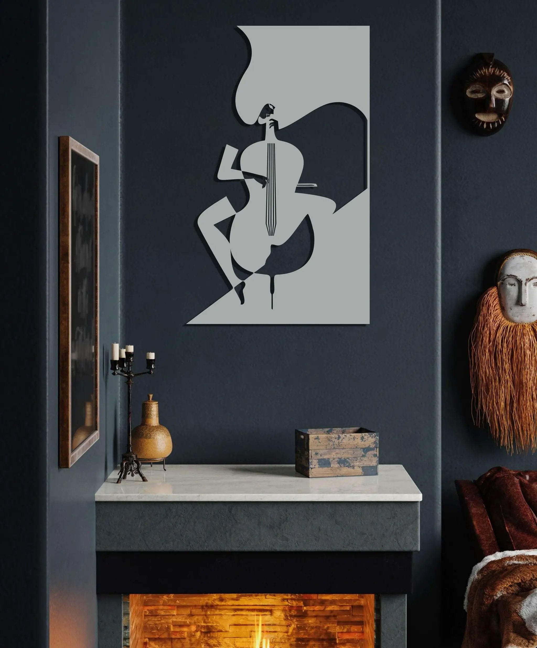 Gentleman  Lady Wine Metal Wall Art