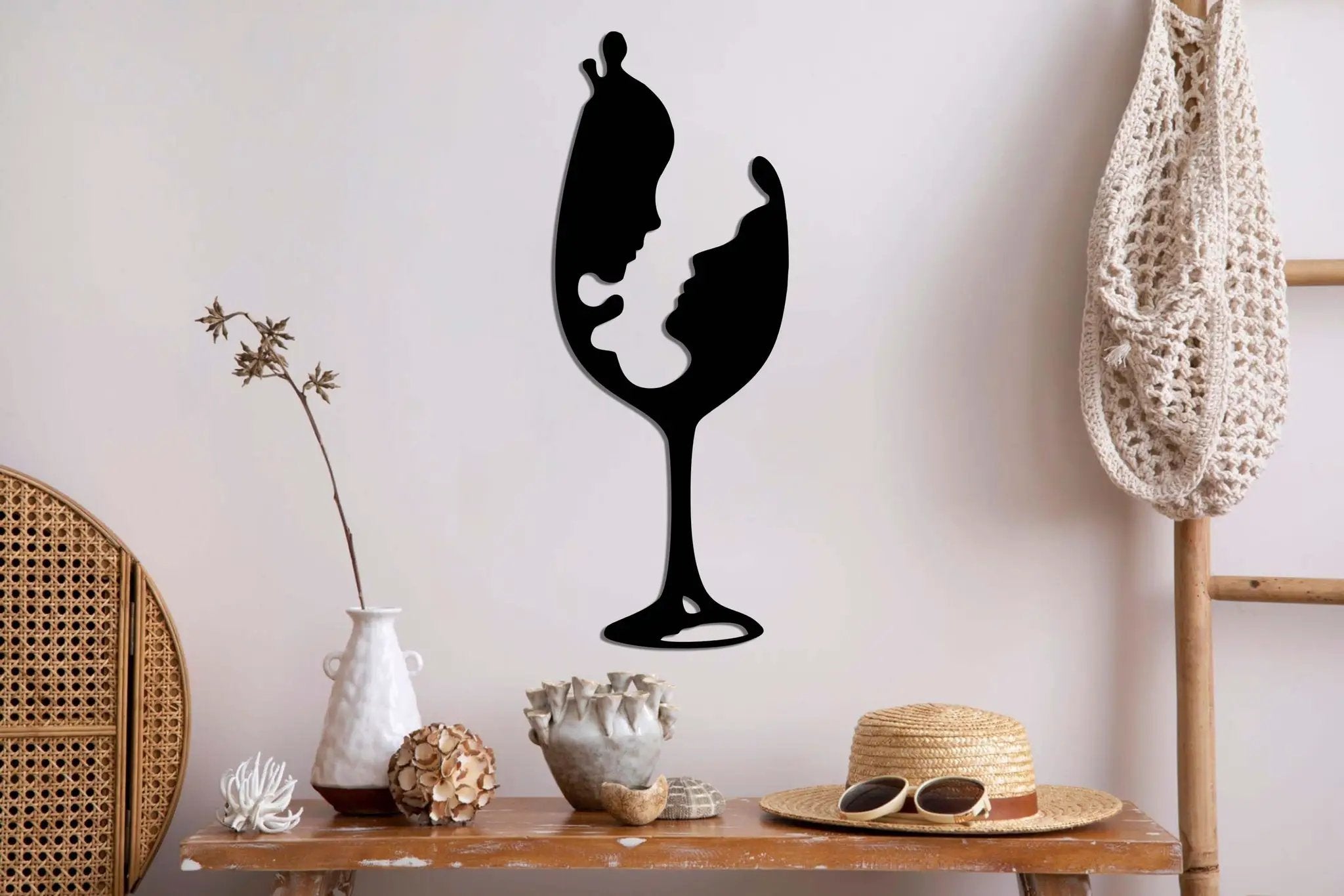 Gentleman  Lady Wine Metal Wall Art