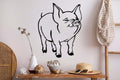 Funny Pig Metal Wall Art
