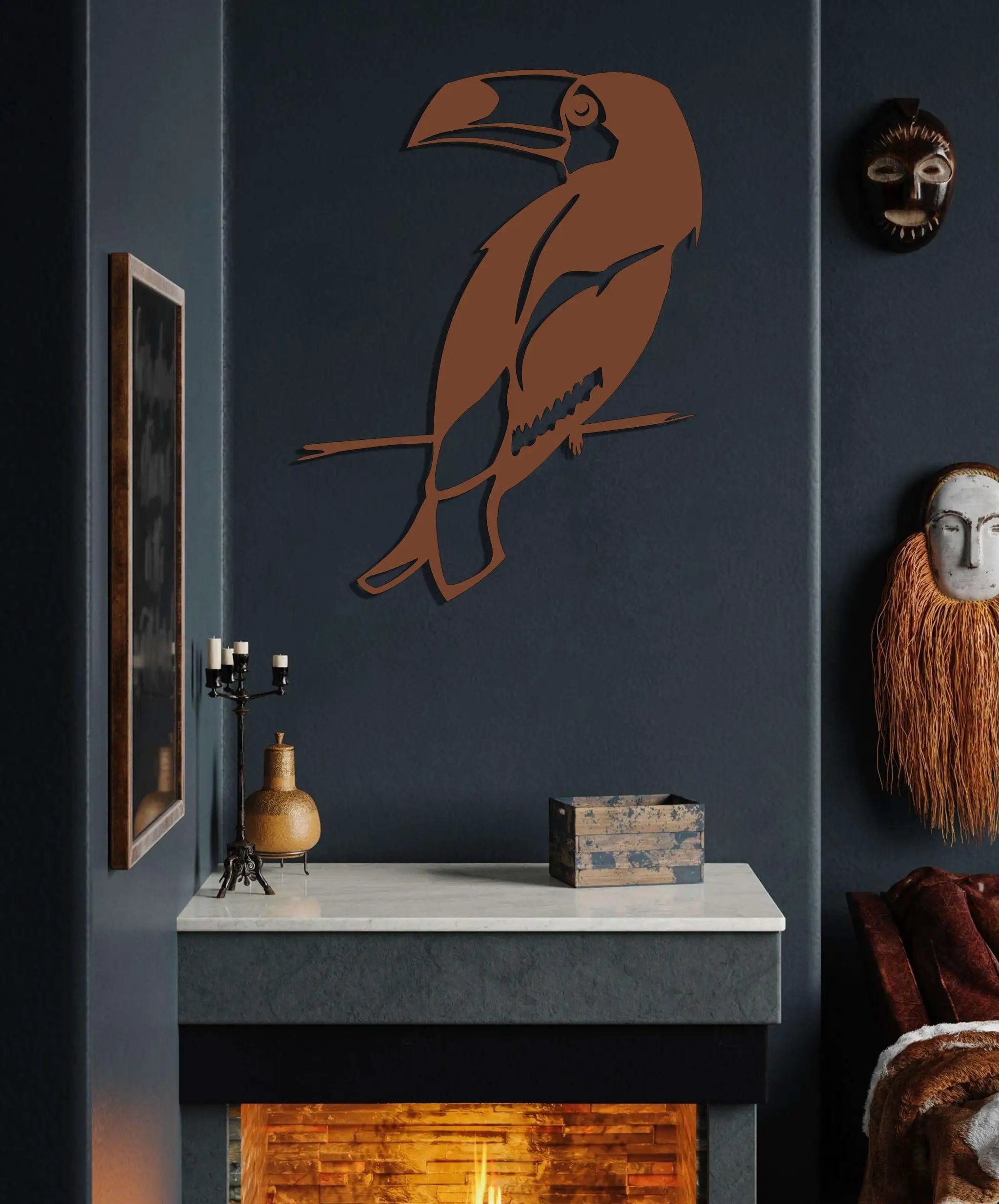 Parrot Metal Wall Art