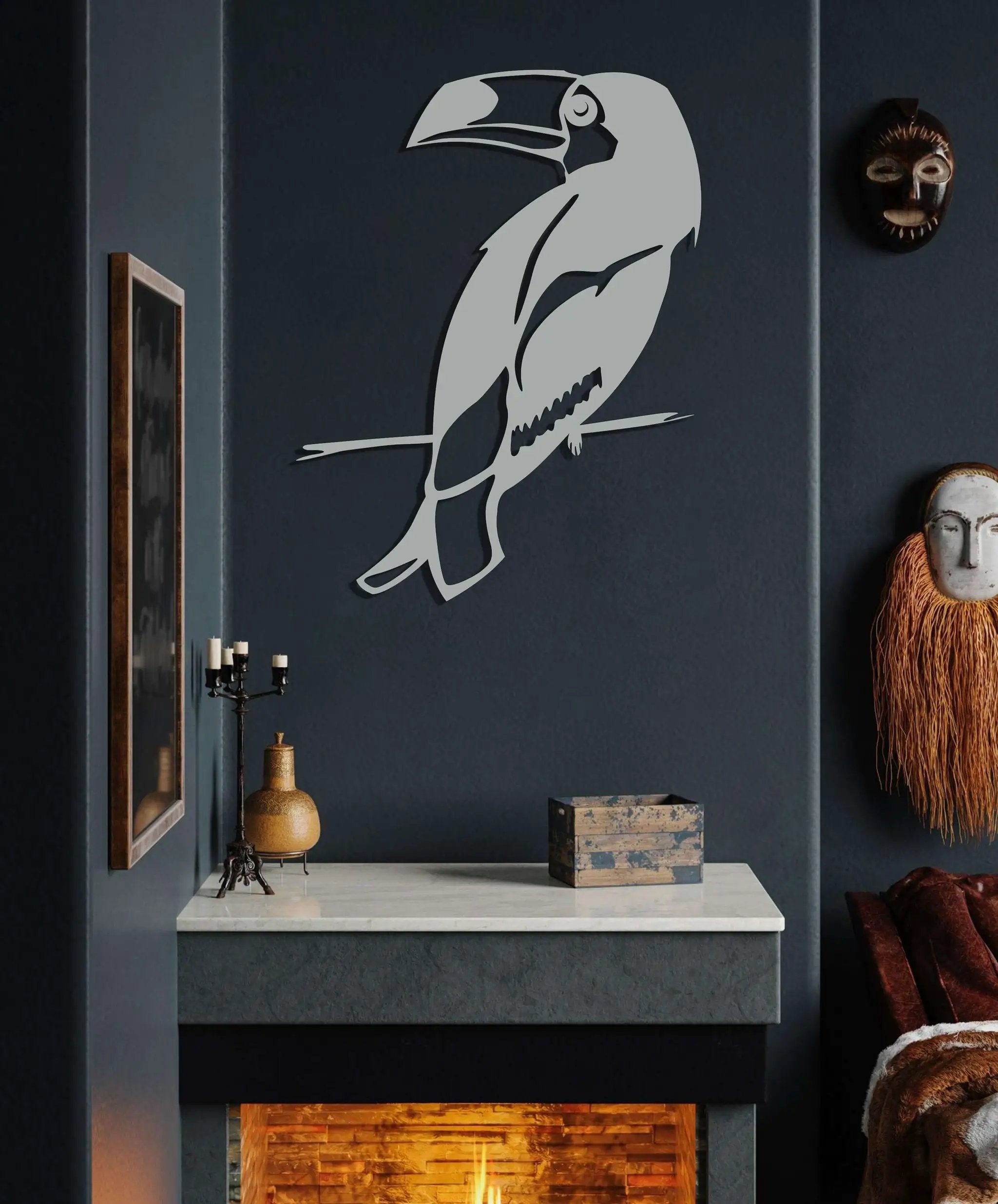 Parrot Metal Wall Art
