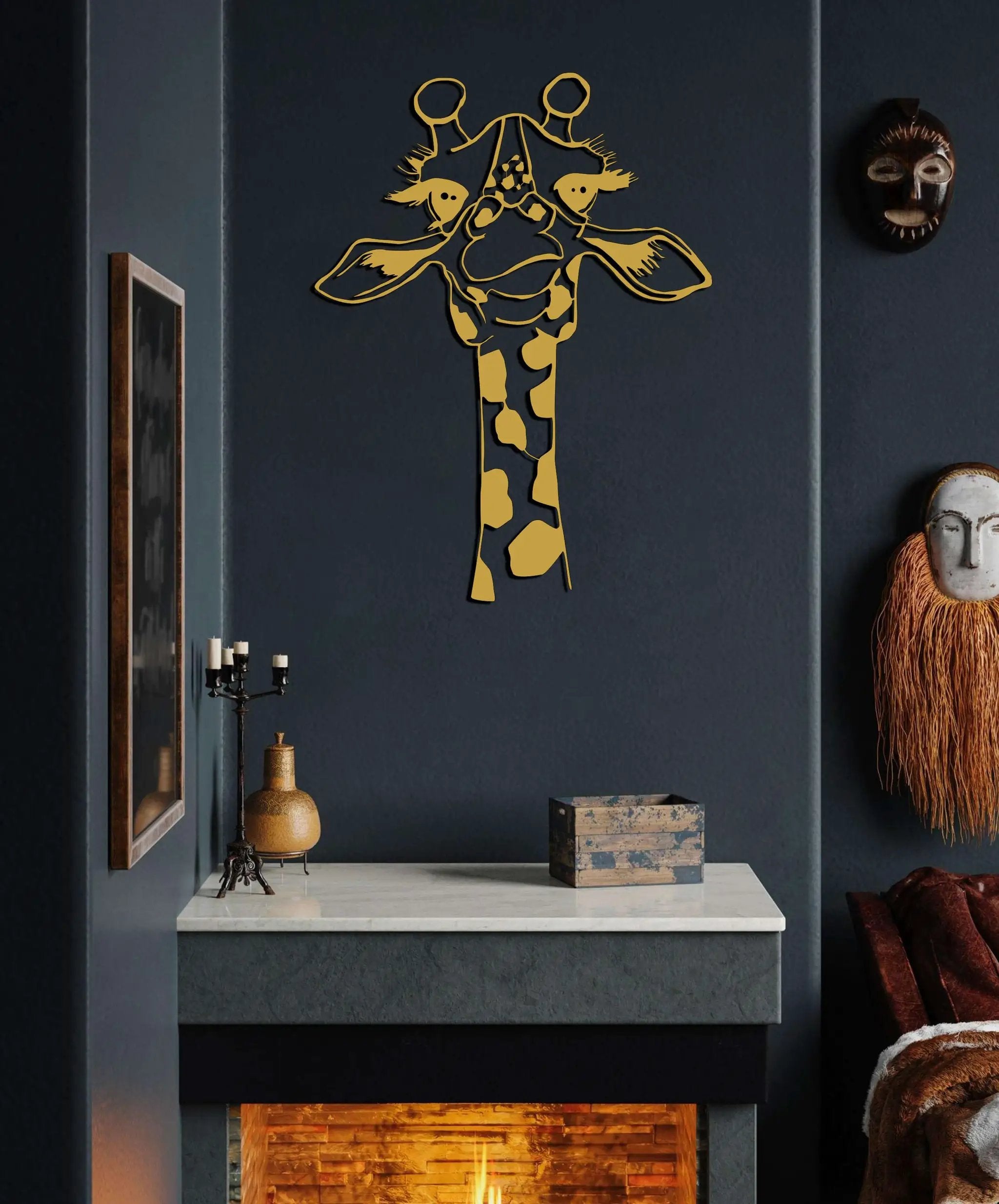 Criminal Giraffe Metal Wall Art