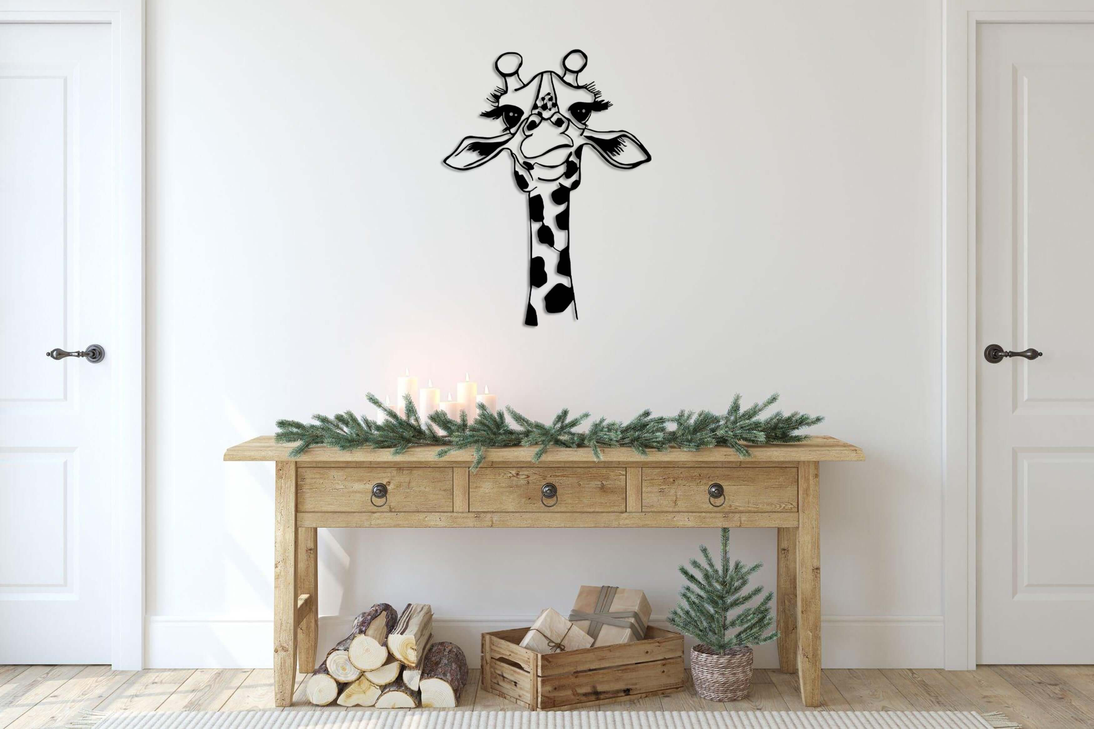Criminal Giraffe Metal Wall Art