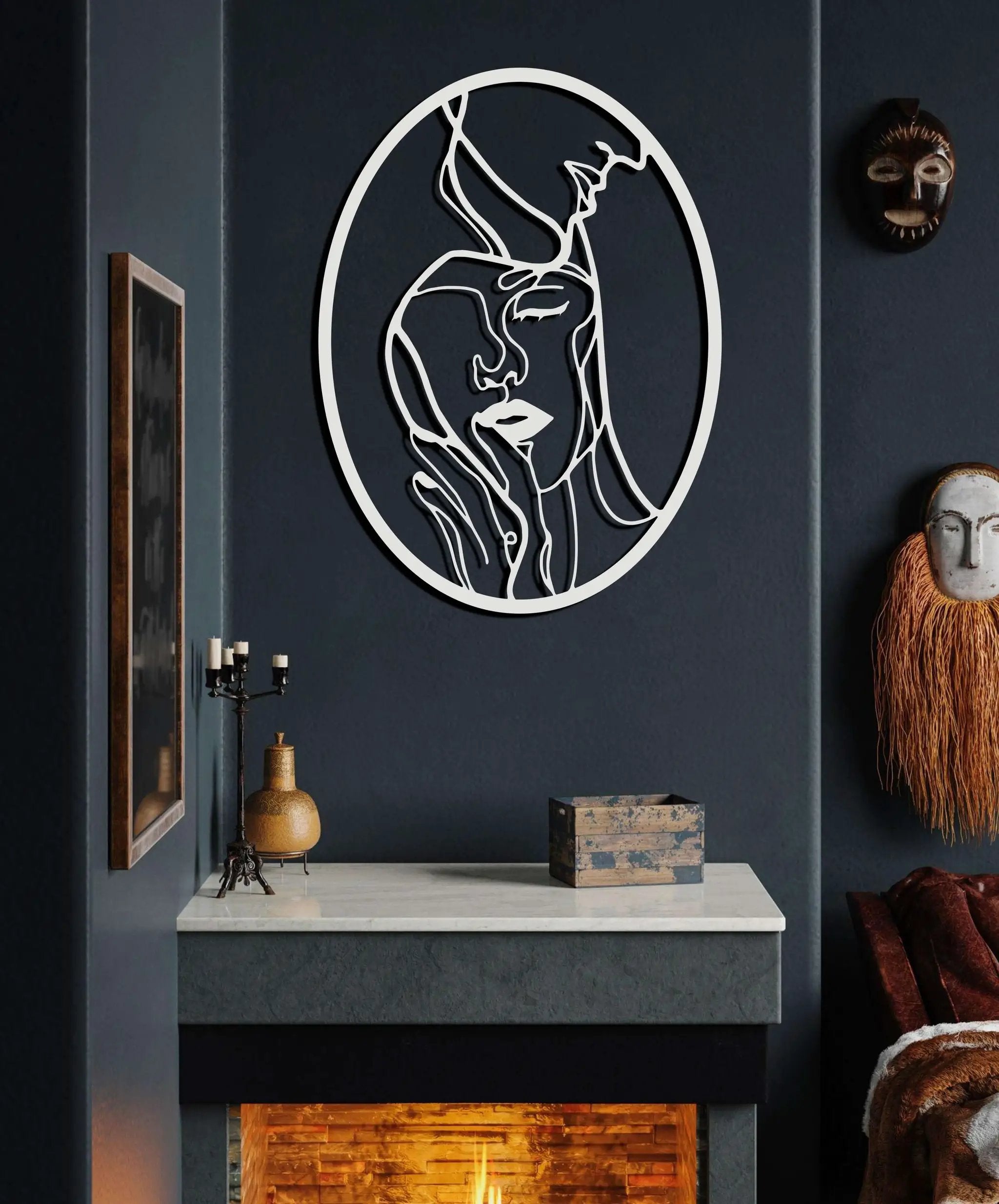 Minimal Gentleman And Lady Art Metal Wall Art