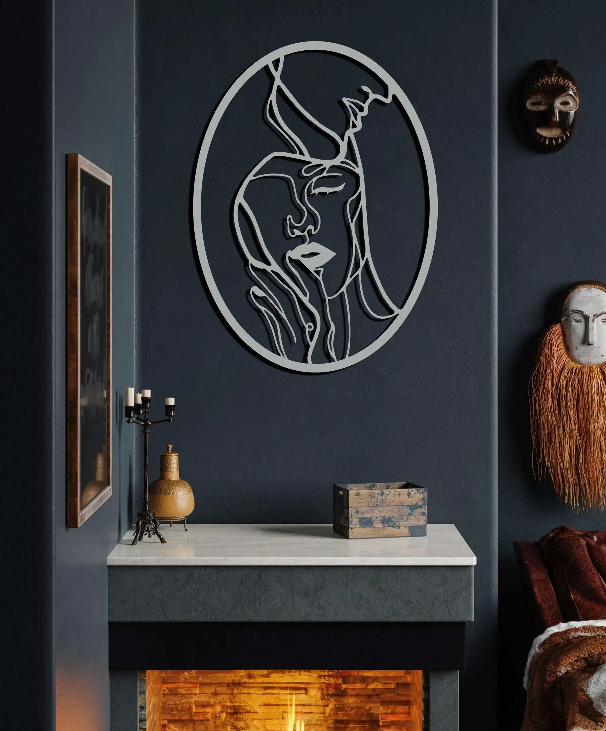 Minimal Gentleman And Lady Art Metal Wall Art