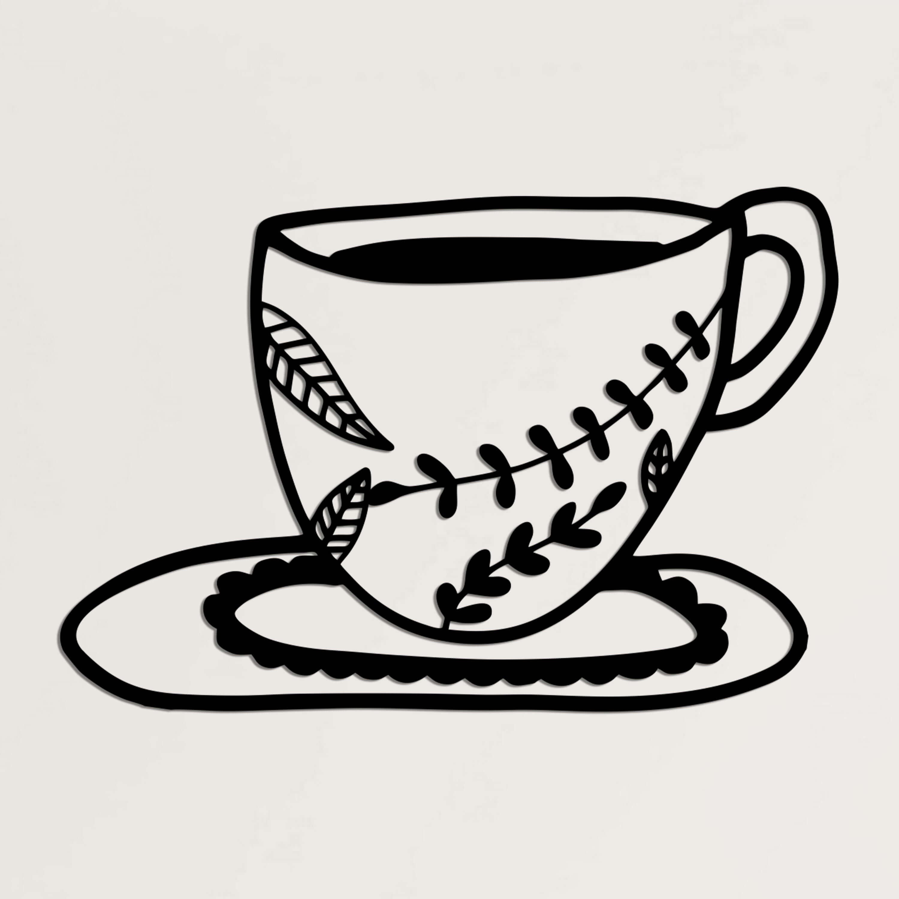 A Cup of Coffe  Metal Wall Art