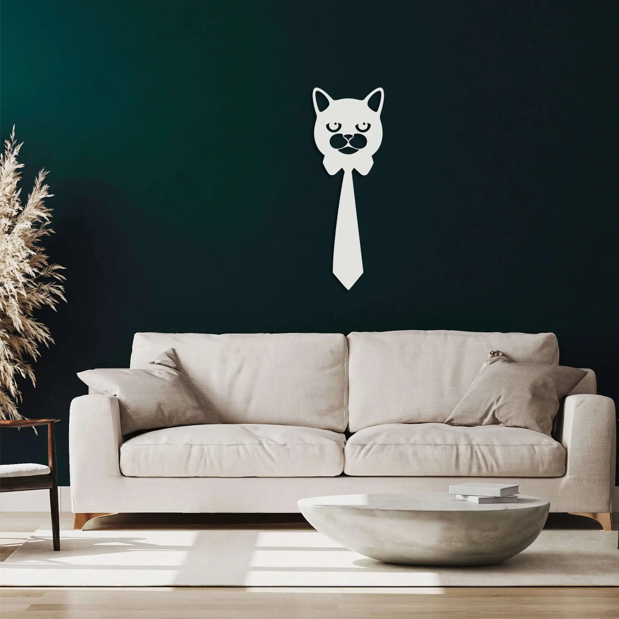 Business Cat Metal Wall Art