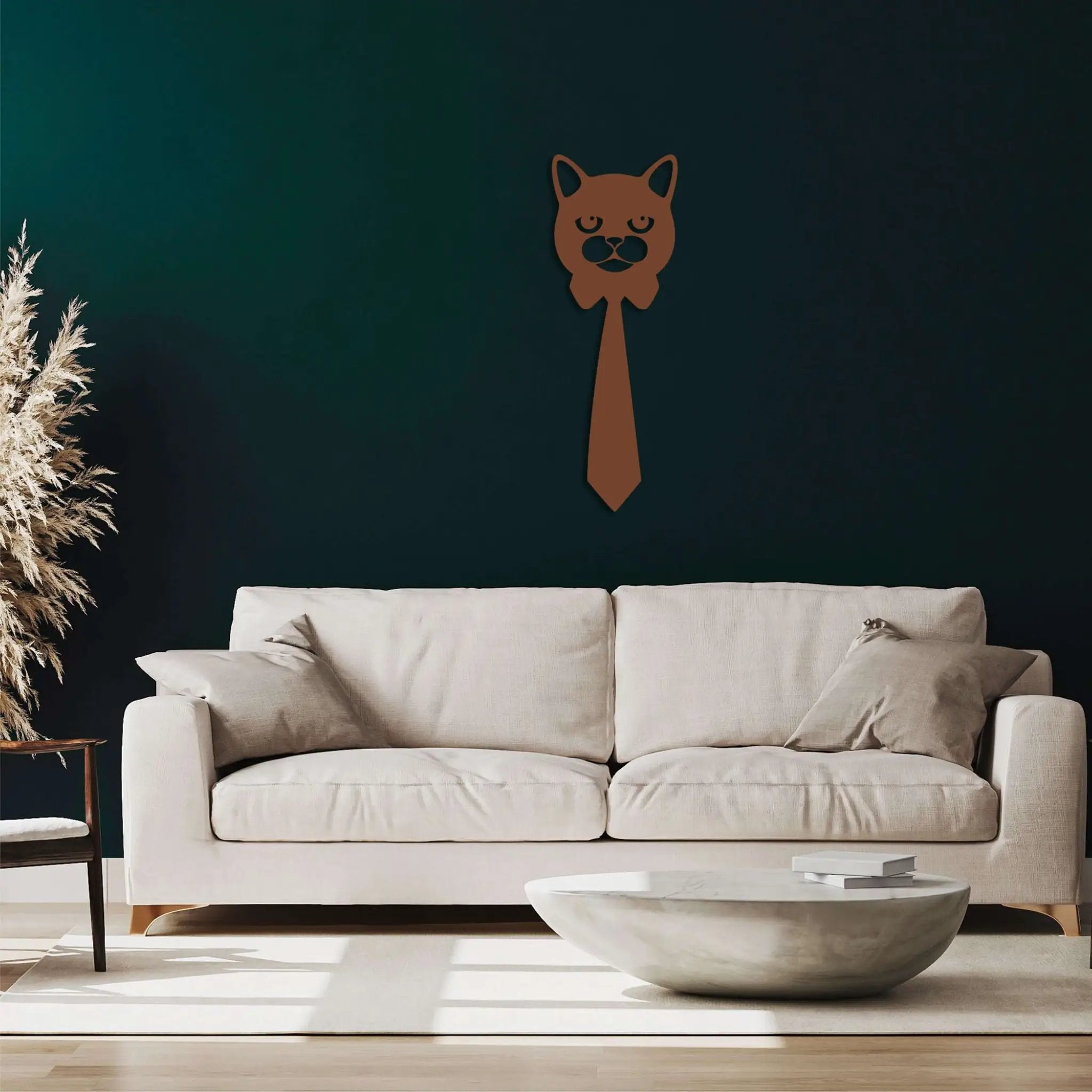 Business Cat Metal Wall Art