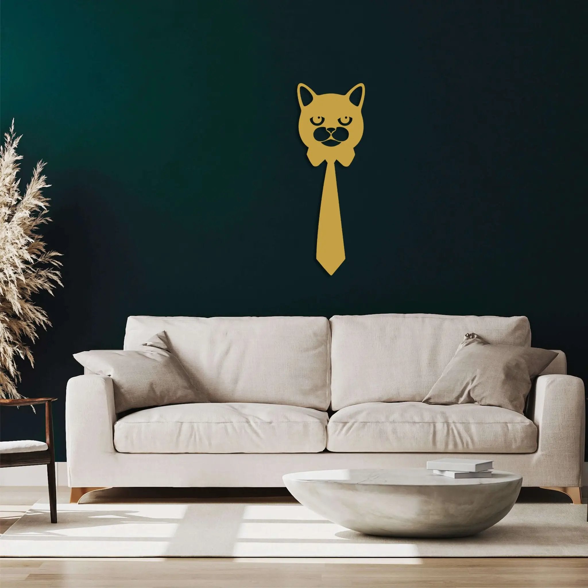 Business Cat Metal Wall Art
