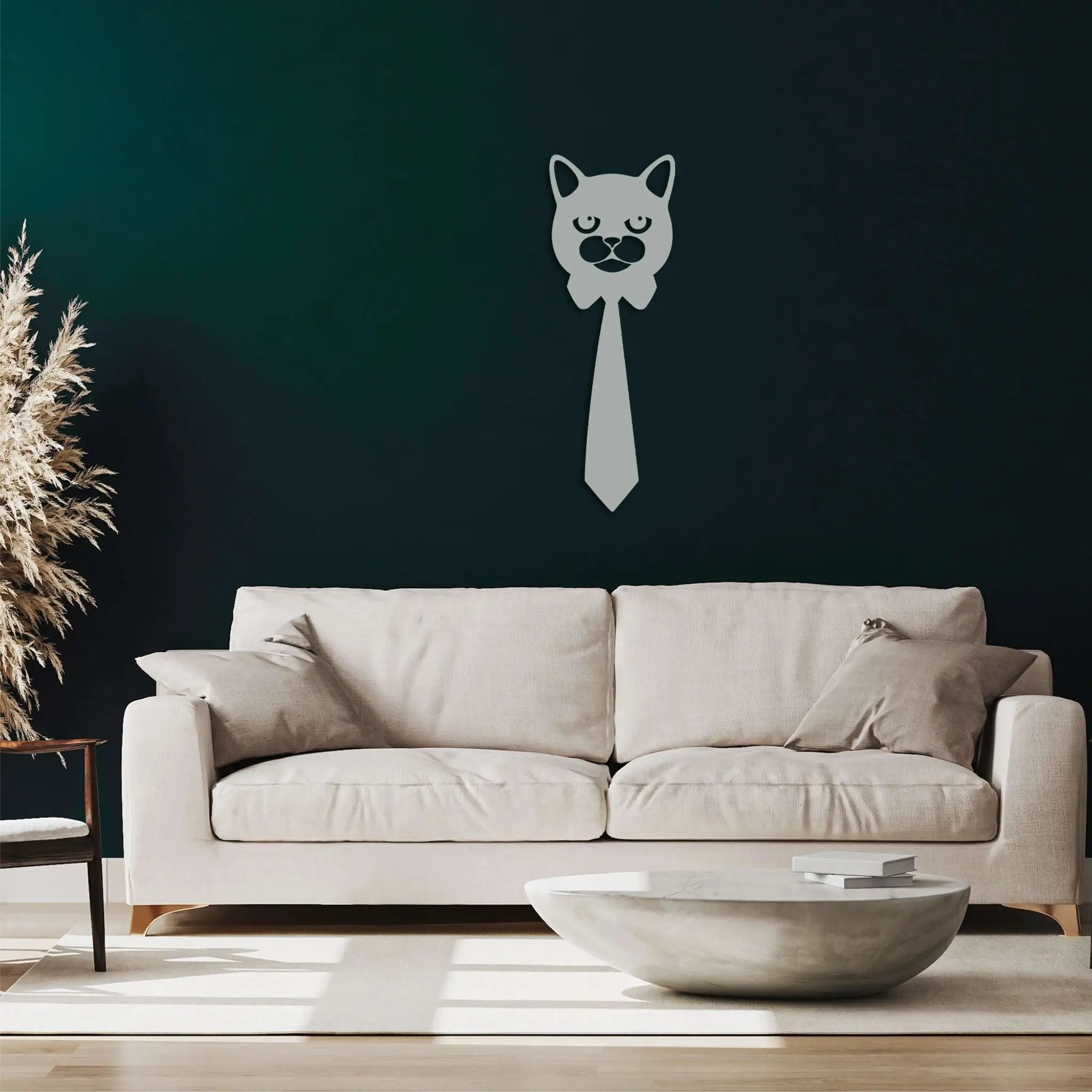 Business Cat Metal Wall Art
