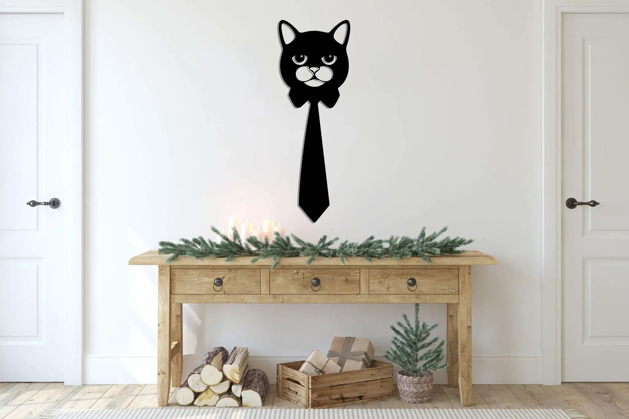 Business Cat Metal Wall Art