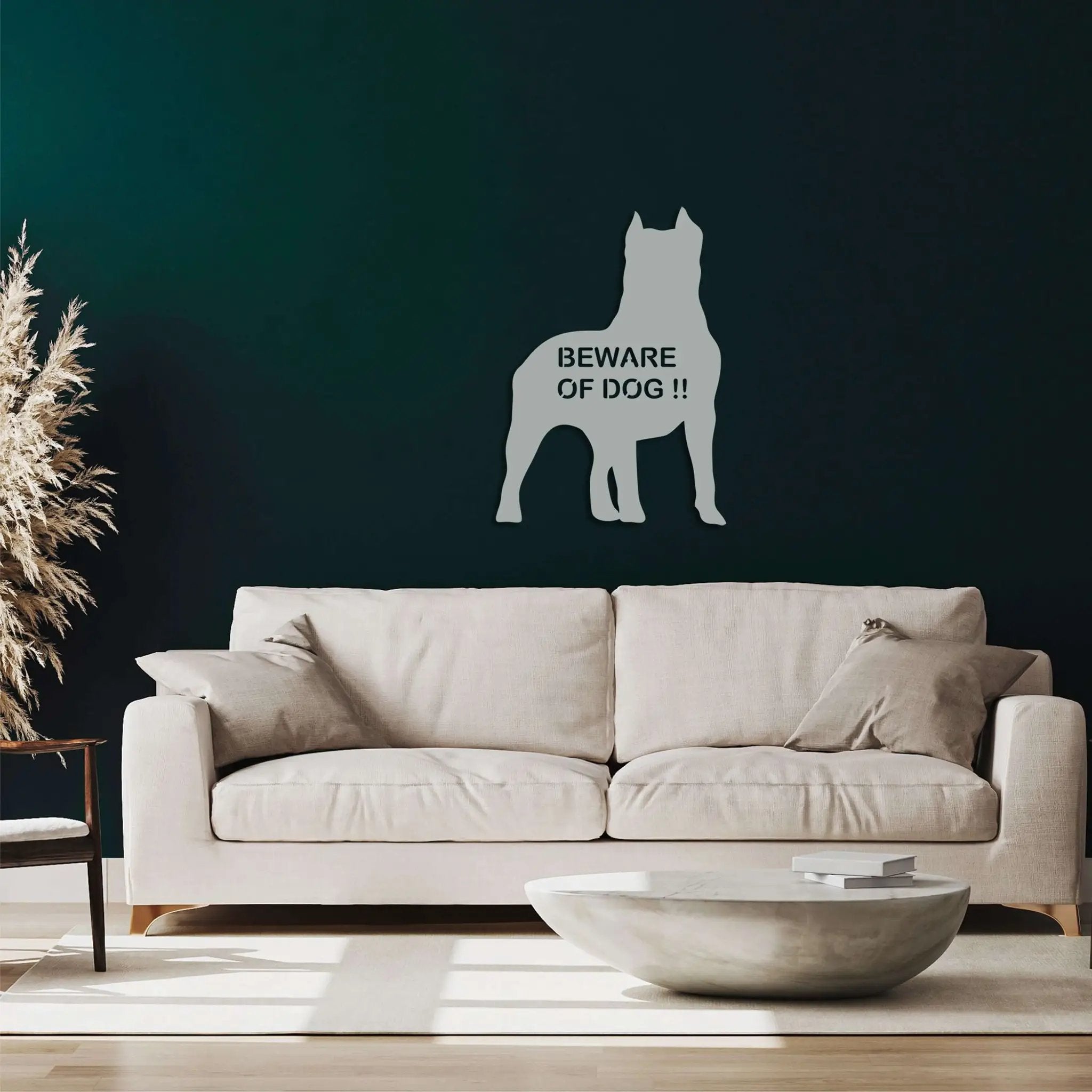 Beware Of Dog Metal Wall Art