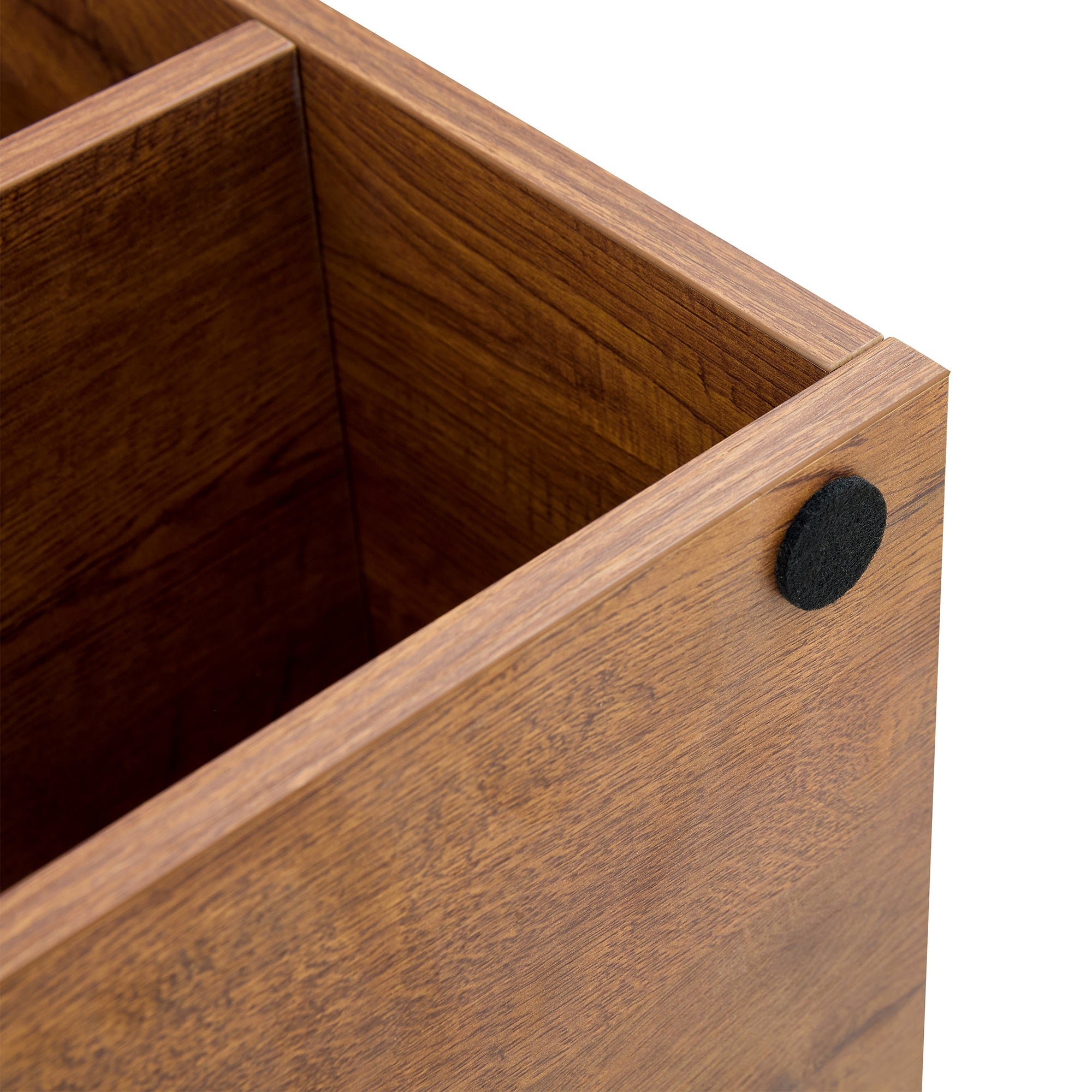 Modern 2-Piece Cube TV Stand with Open Storage, L-Shaped Design, Walnut MDF, 47.2' x 12' x 13.4'