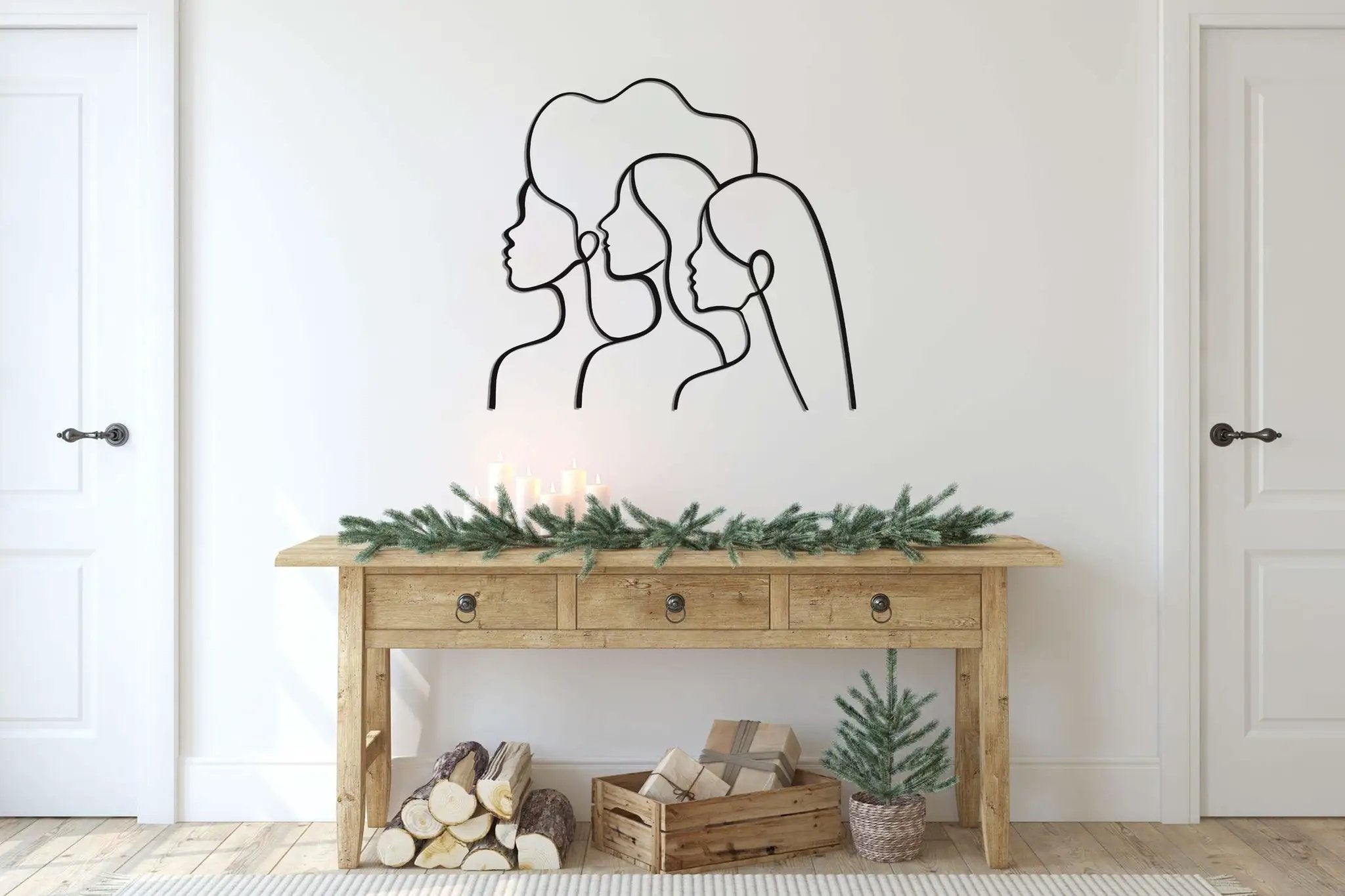 Girls in Order Metal Wall Art