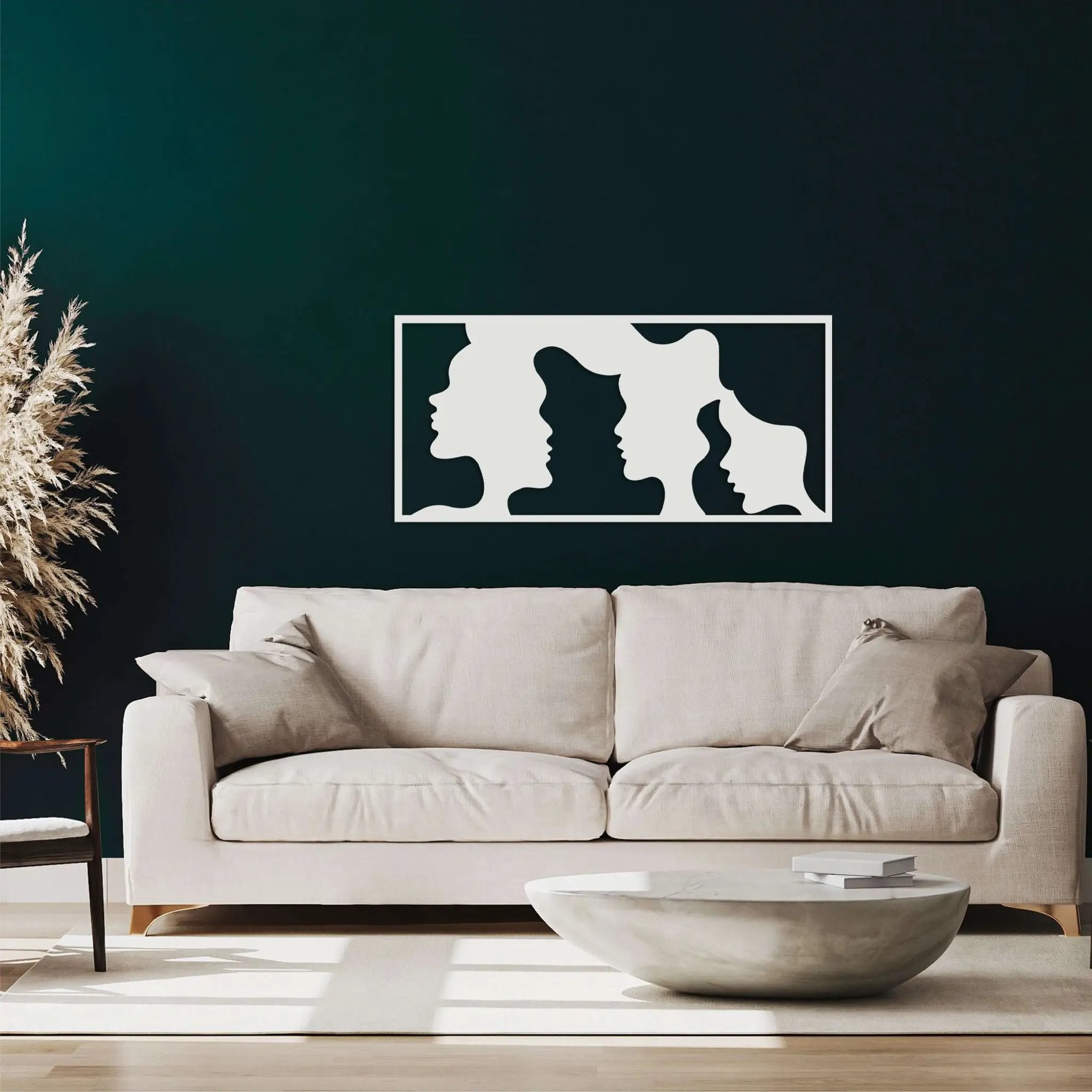 Woman Silhouette Metal Wall Art