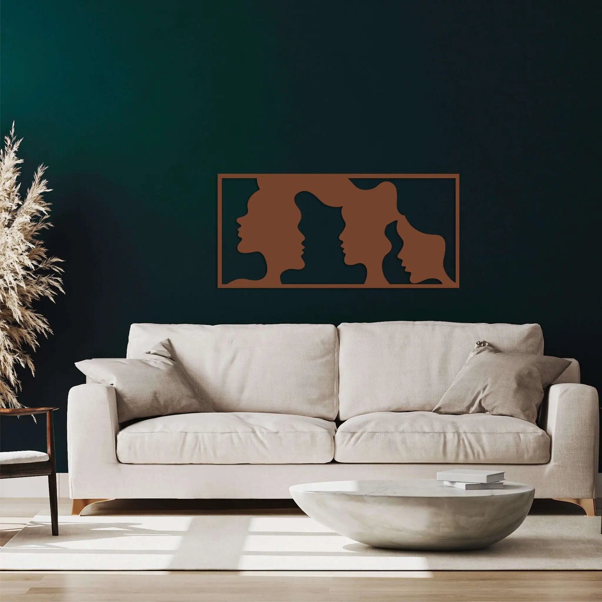Woman Silhouette Metal Wall Art