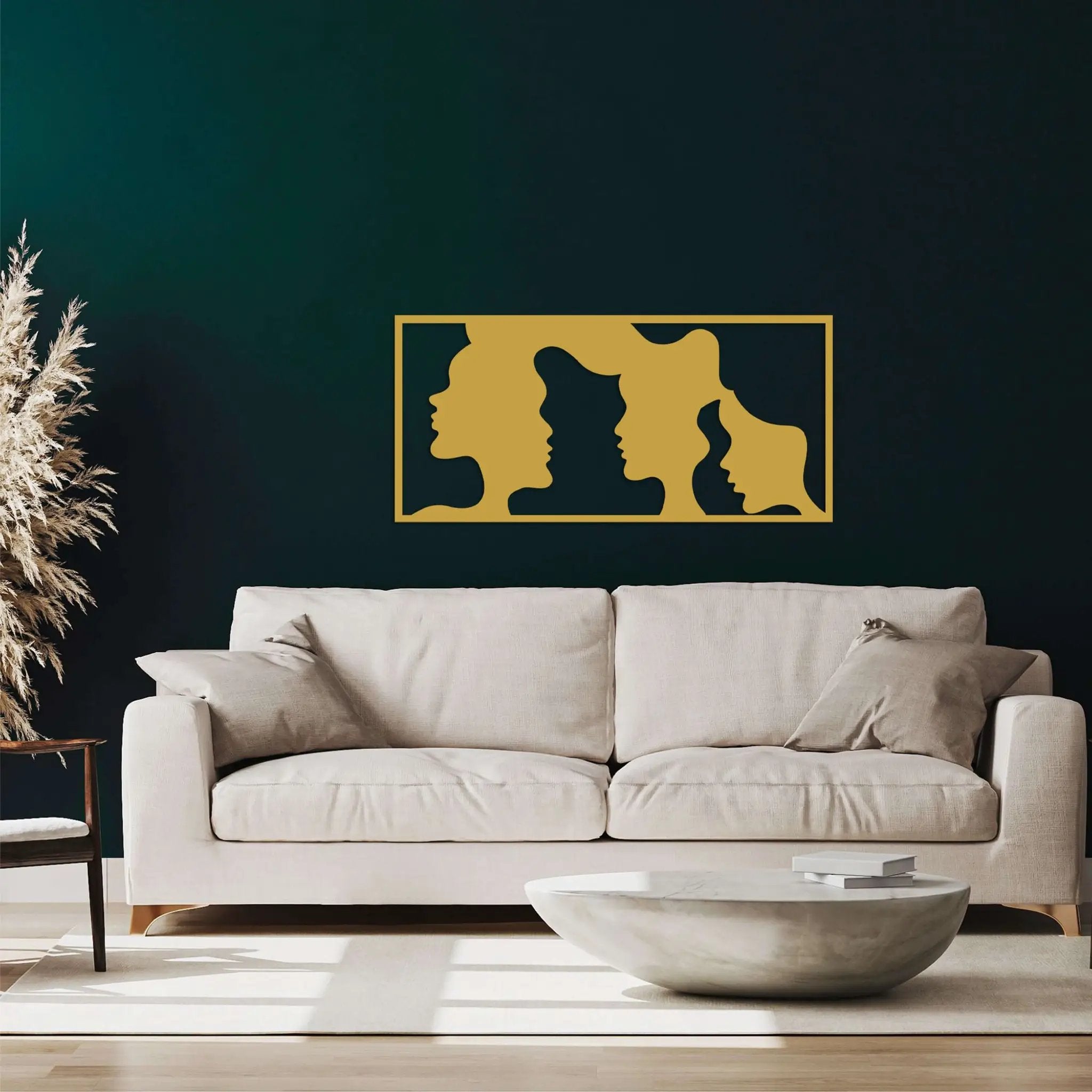 Woman Silhouette Metal Wall Art