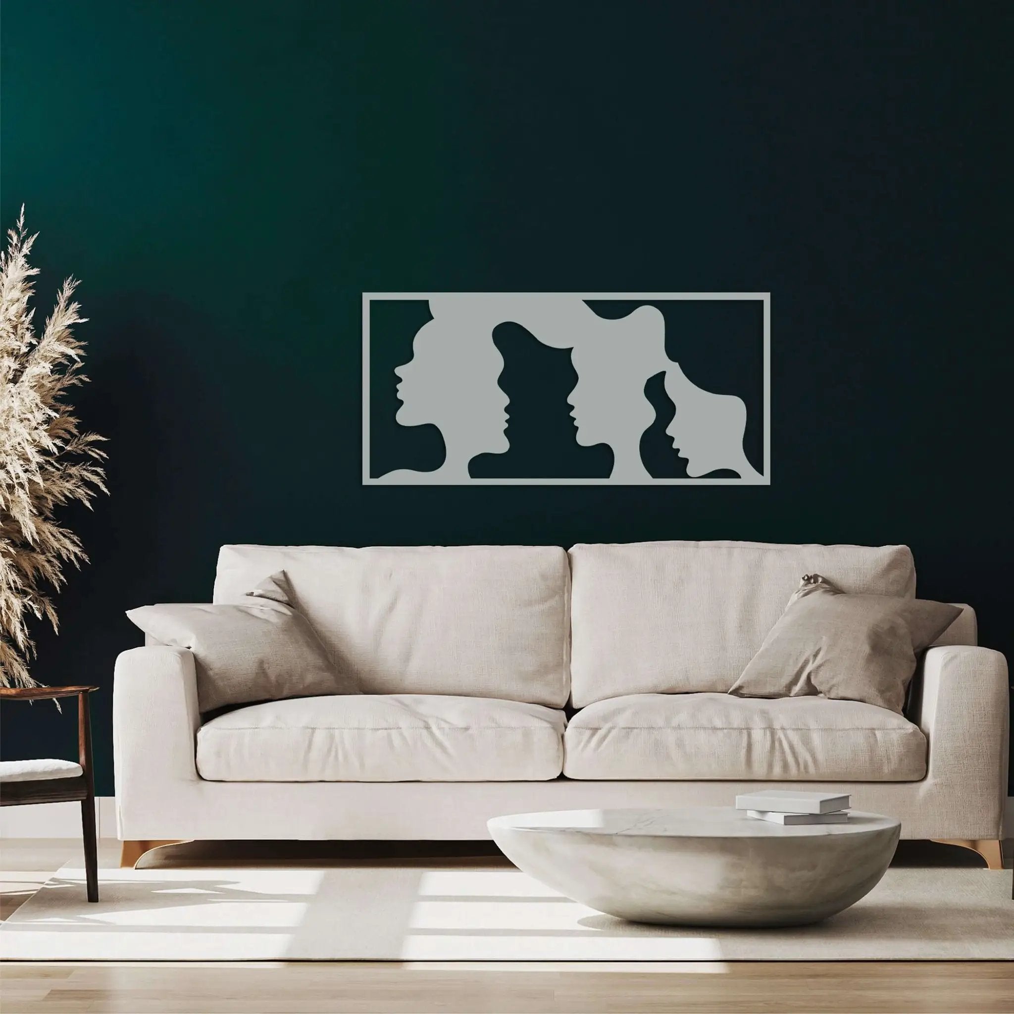 Woman Silhouette Metal Wall Art