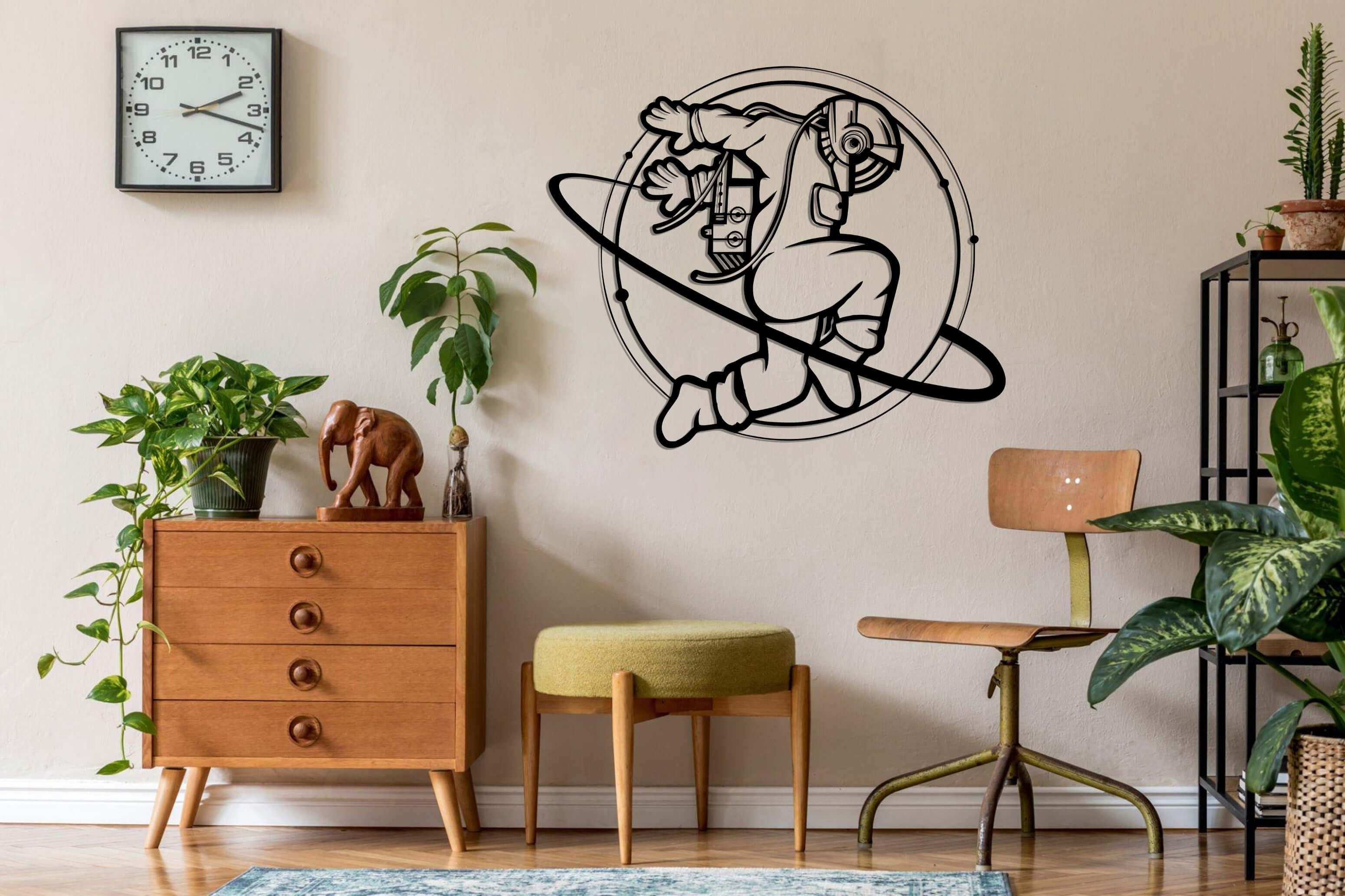 Galaxy Man Metal Wall Art