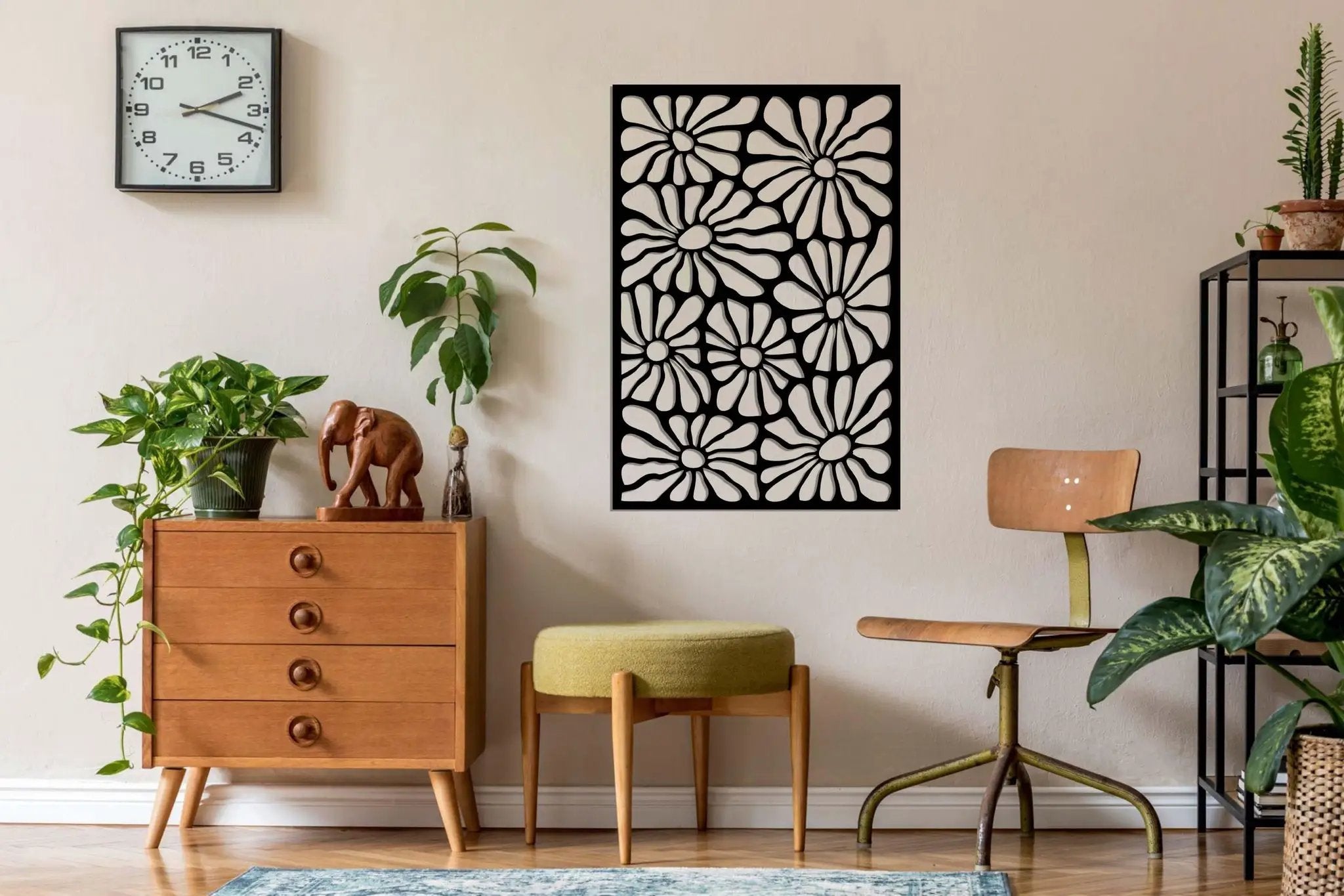 Flowers Metal Wall Art