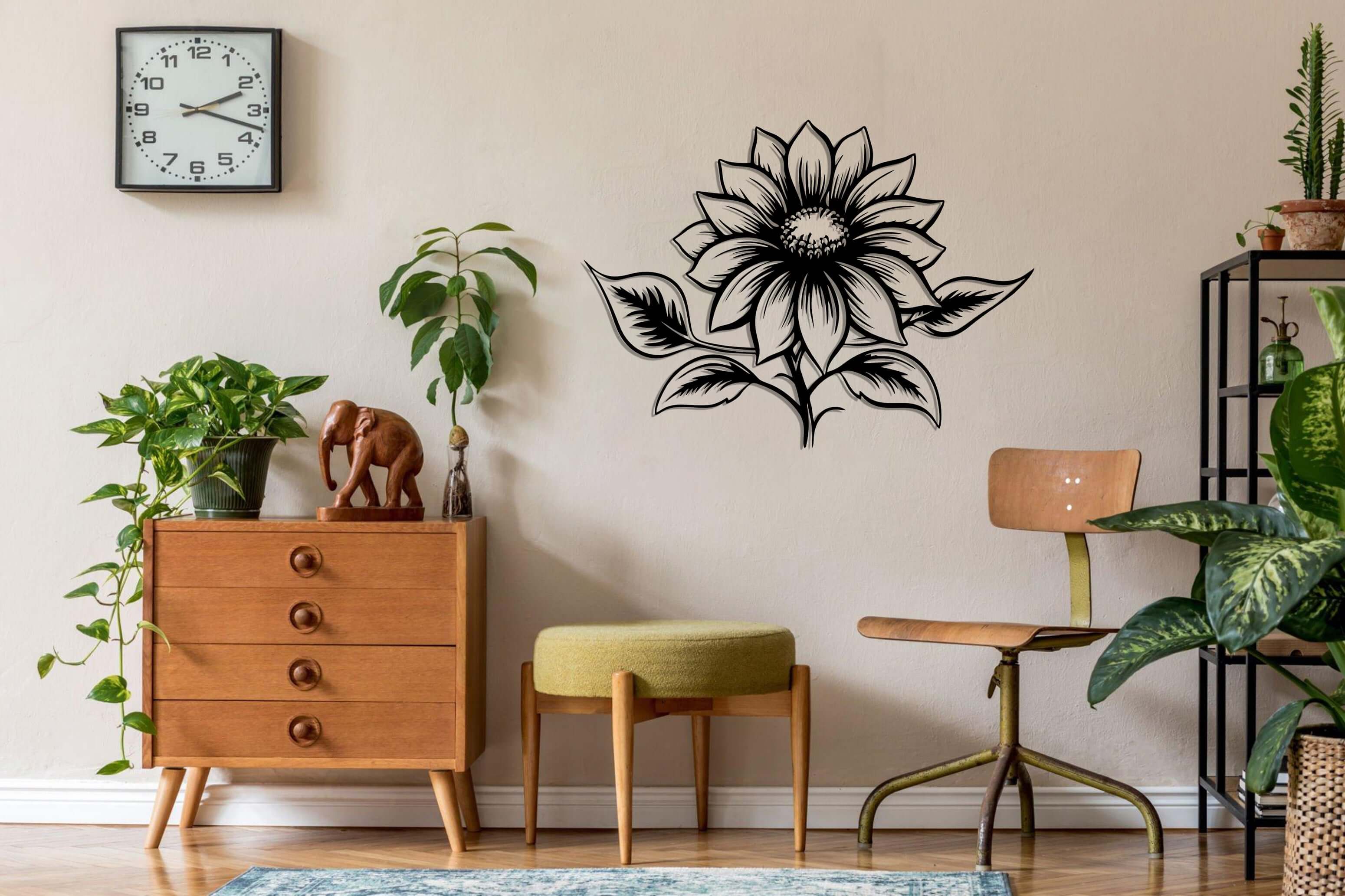 Flower Metal Wall Art
