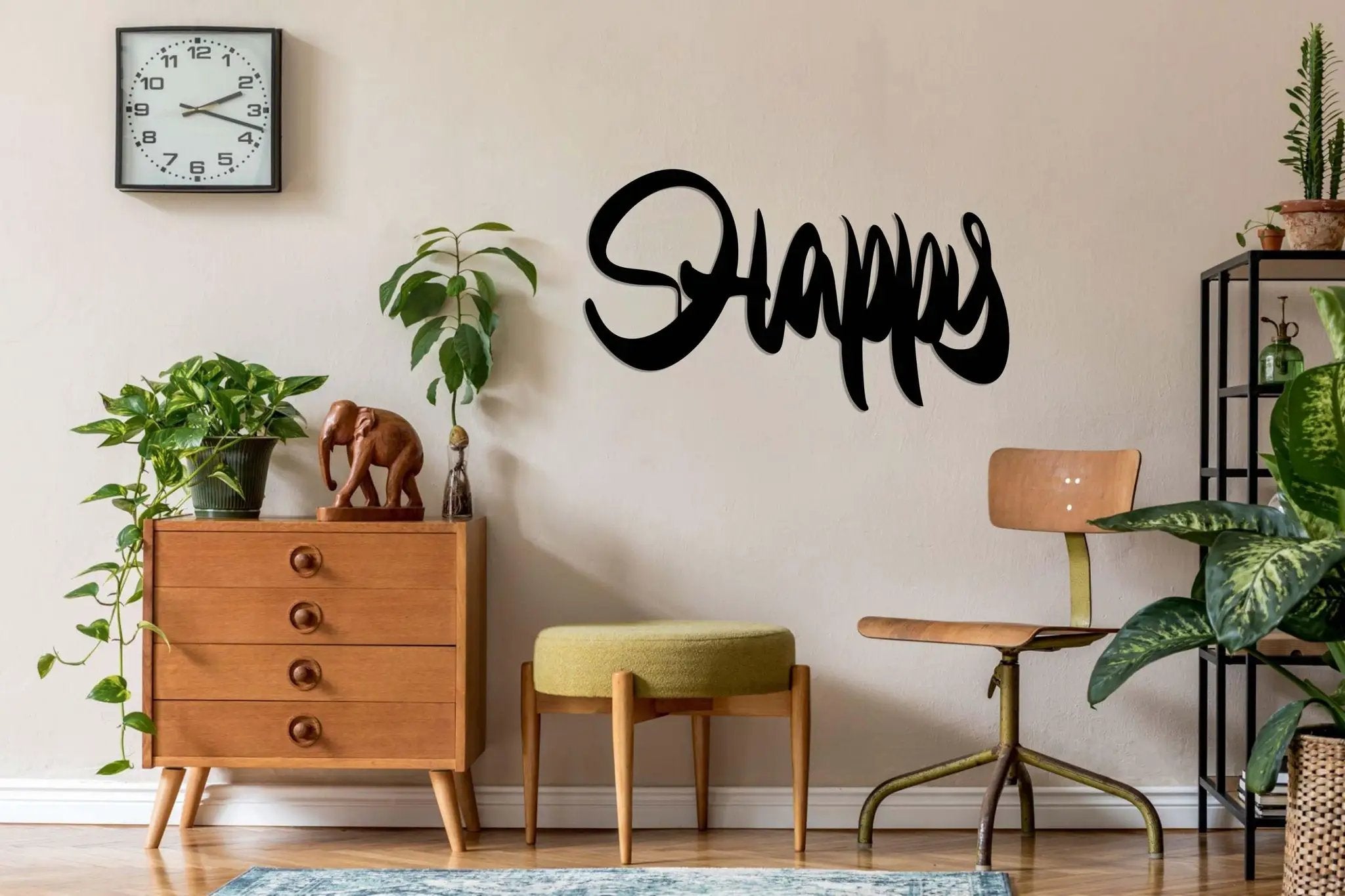 Happy  Metal Wall Art