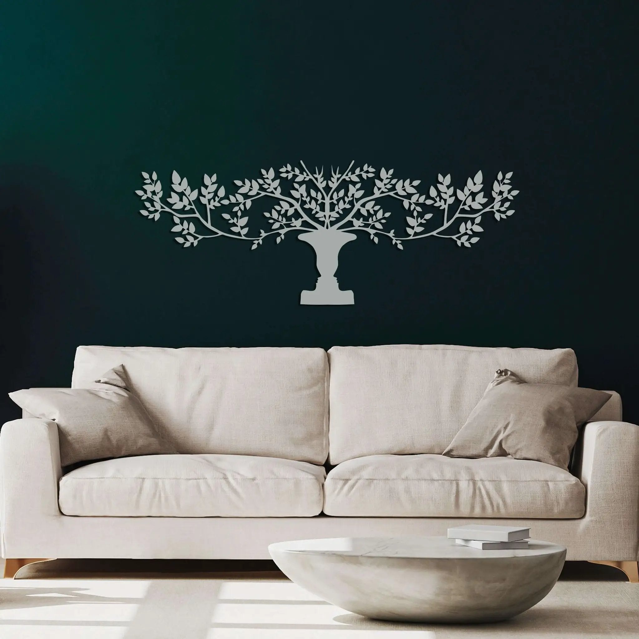 Tree With Vase Metal Wall Art