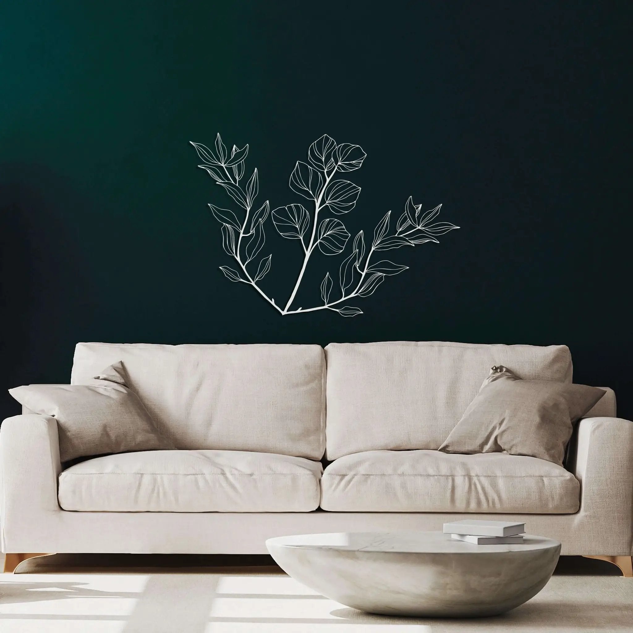 Triple Leaves Metal Wall Art