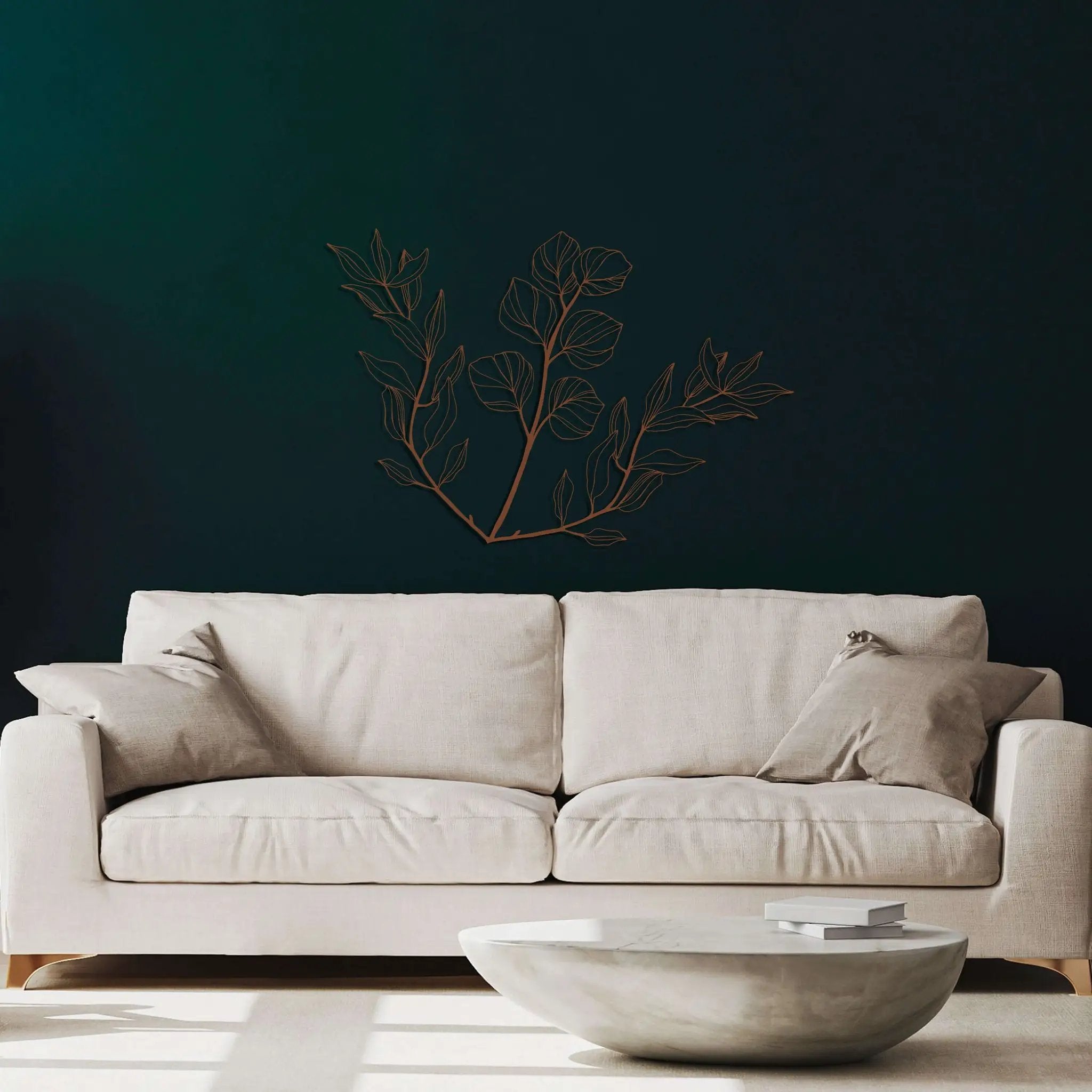 Triple Leaves Metal Wall Art