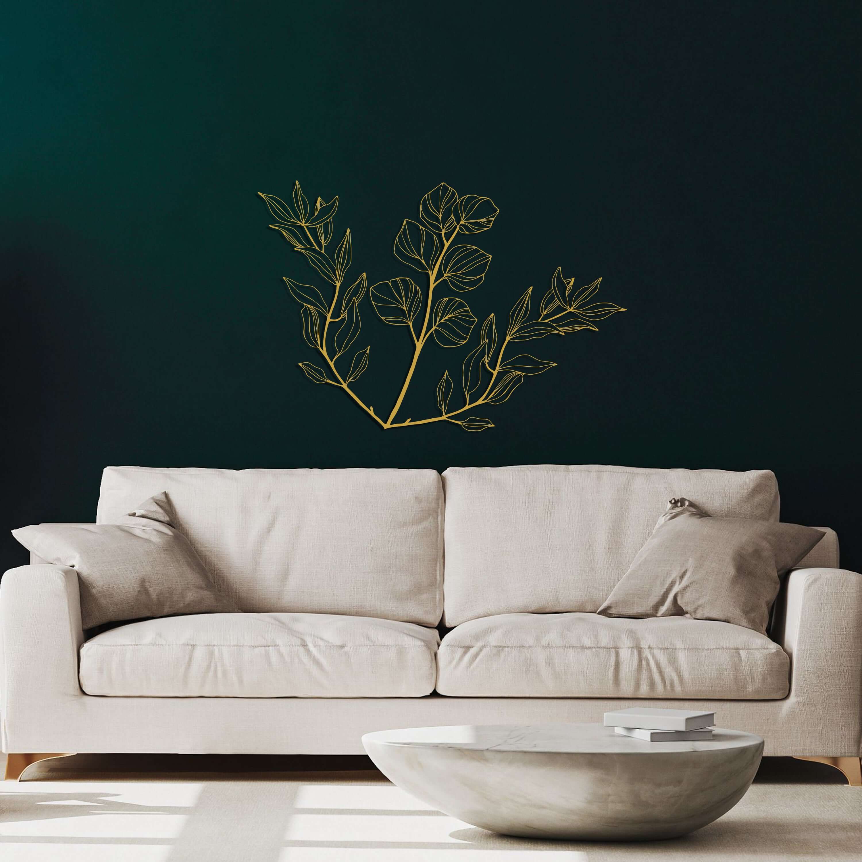 Triple Leaves Metal Wall Art