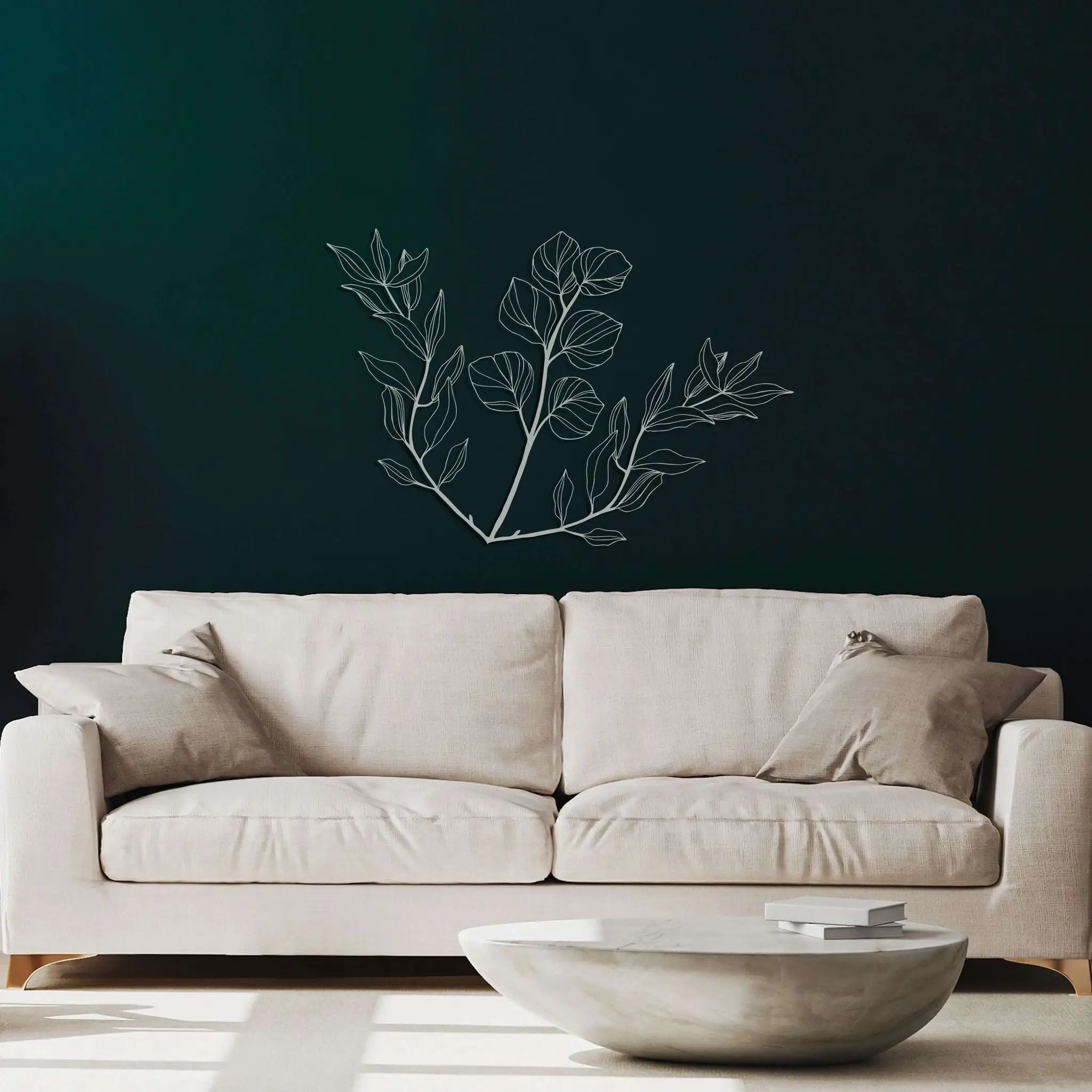 Triple Leaves Metal Wall Art