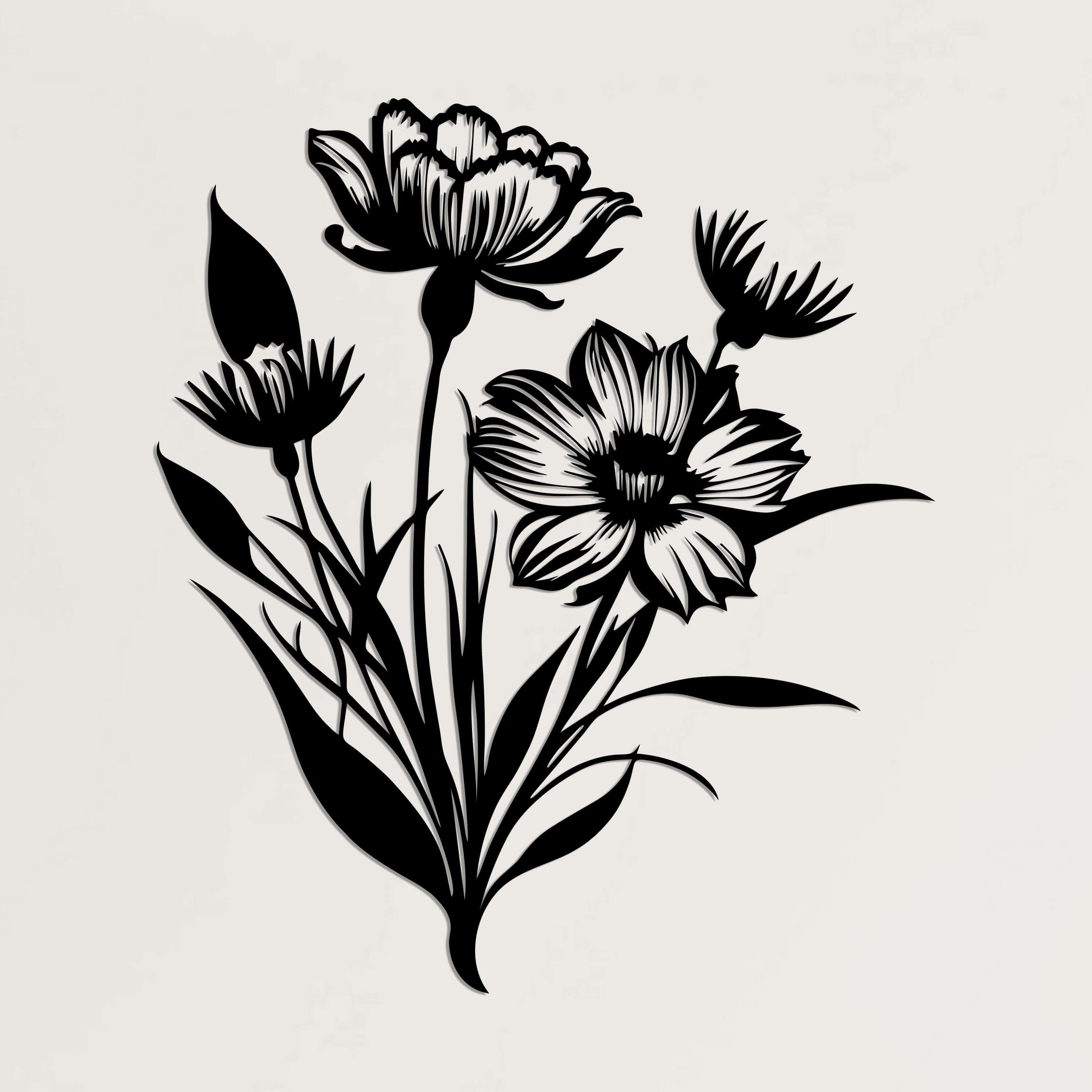 Flower Metal Wall Art