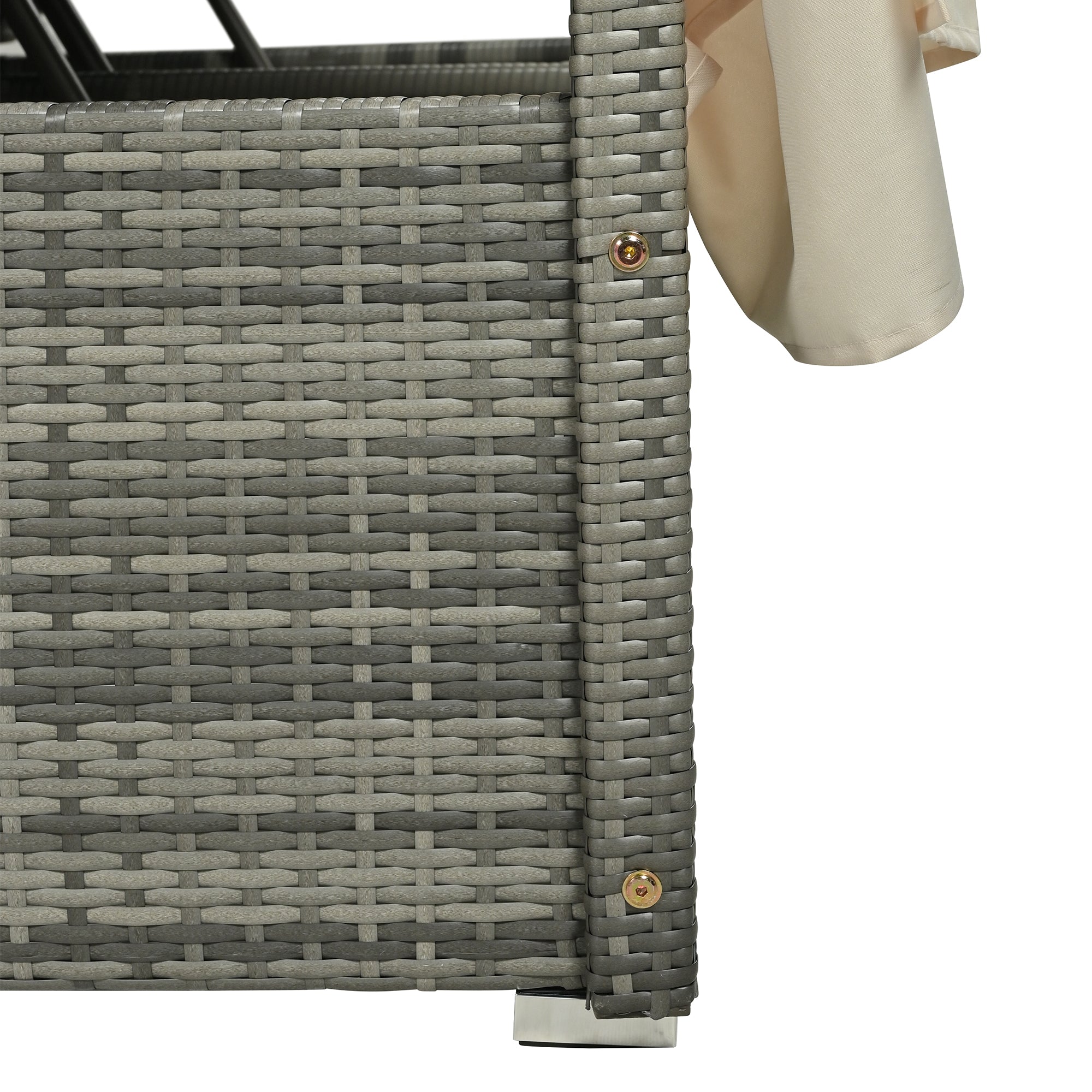 U_Style Adjustable Sun Bed With Curtain,High Comfort,With 3 Colors