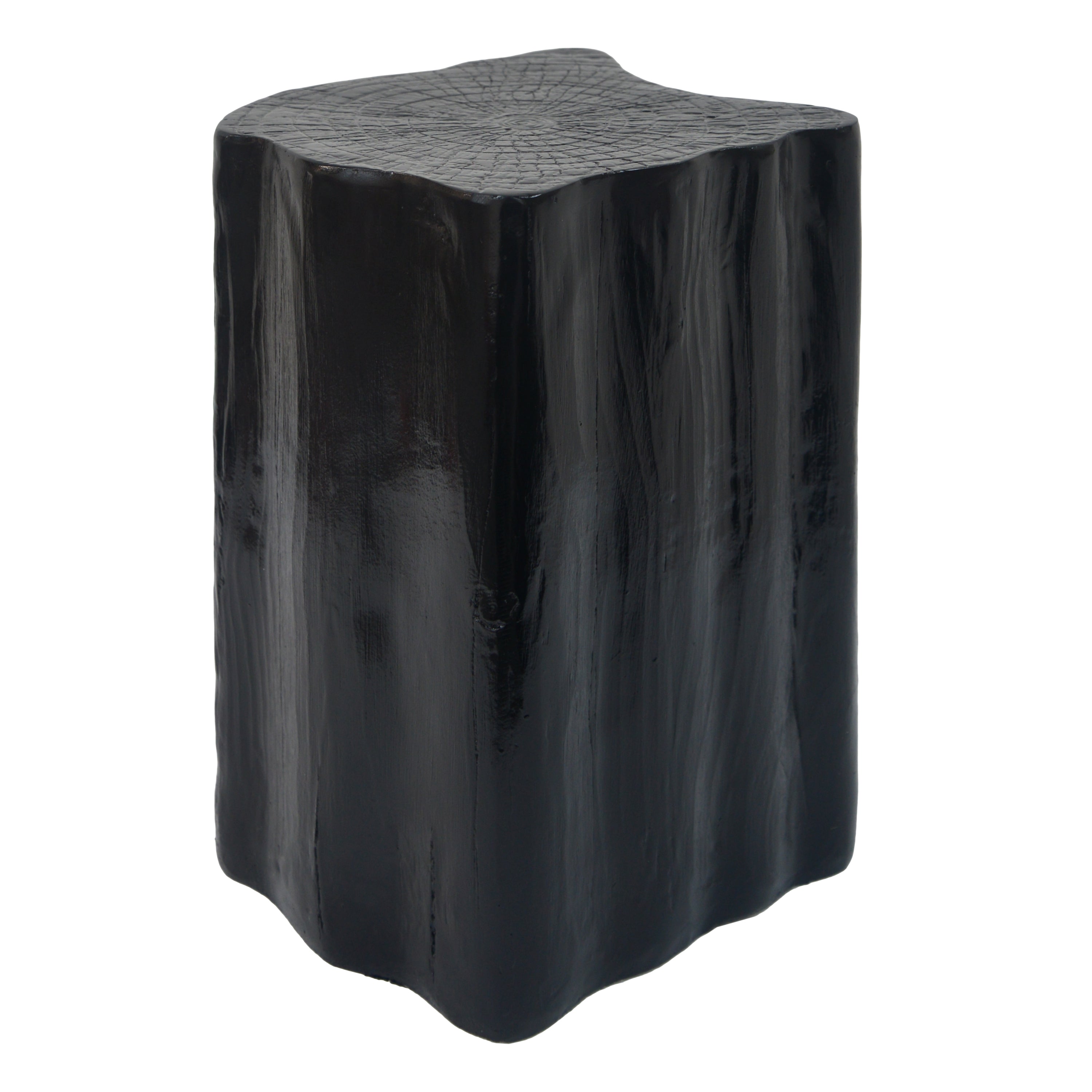 2-in-1 Irregular MGO End Table, Split Design, Small Space Friendly,Indoor Outdoor Use,Black Color