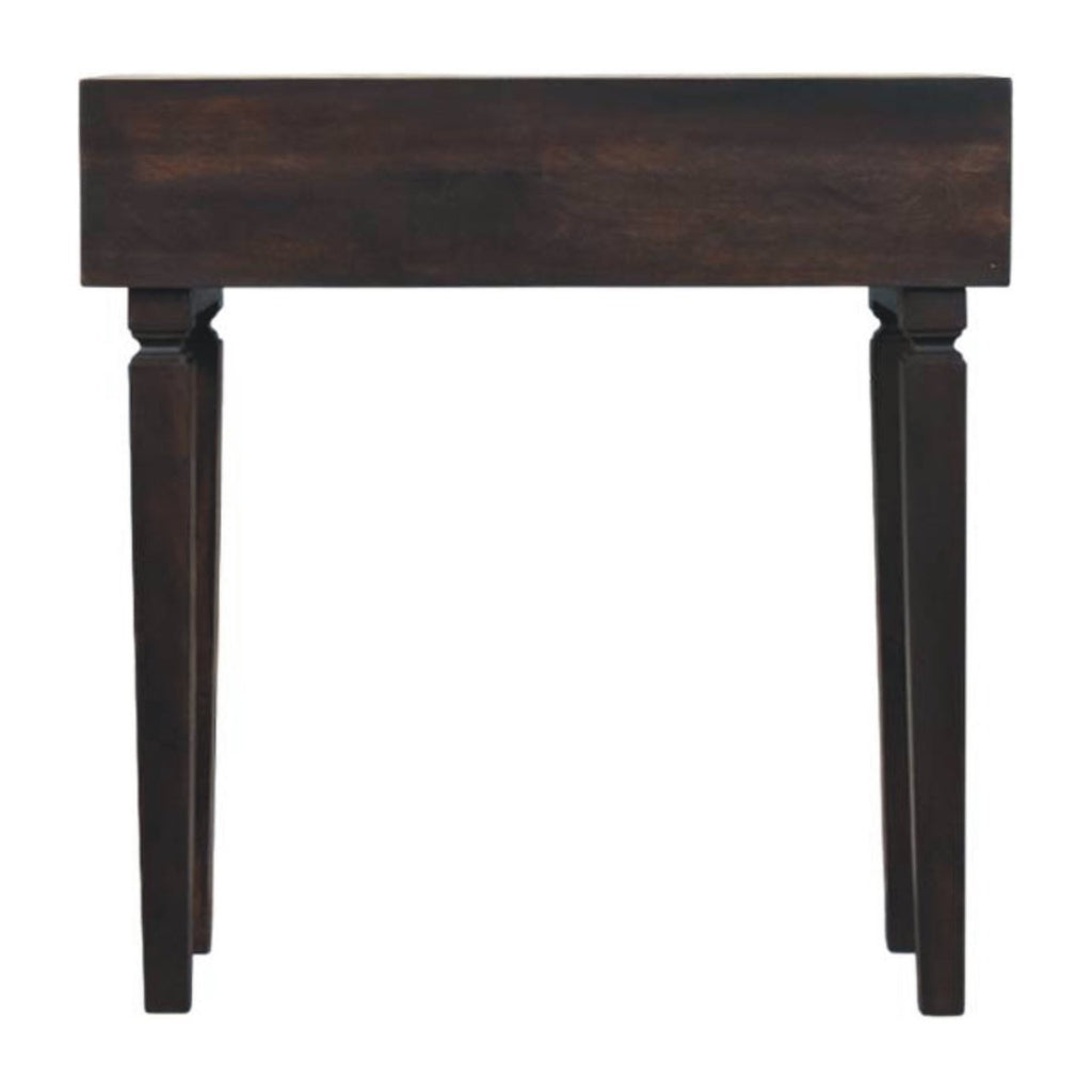 Solid Wood Arno Console Table,Black,2-Drawers