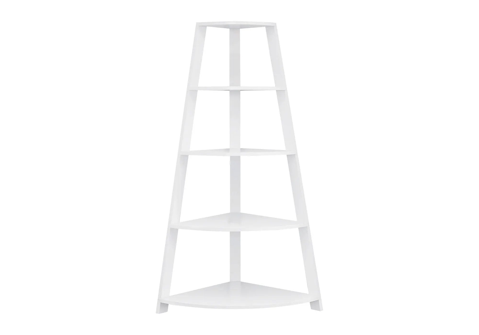 Bookshelf, Bookcase, Etagere, Corner, 4 Tier, Office, Contemporary & Modern
