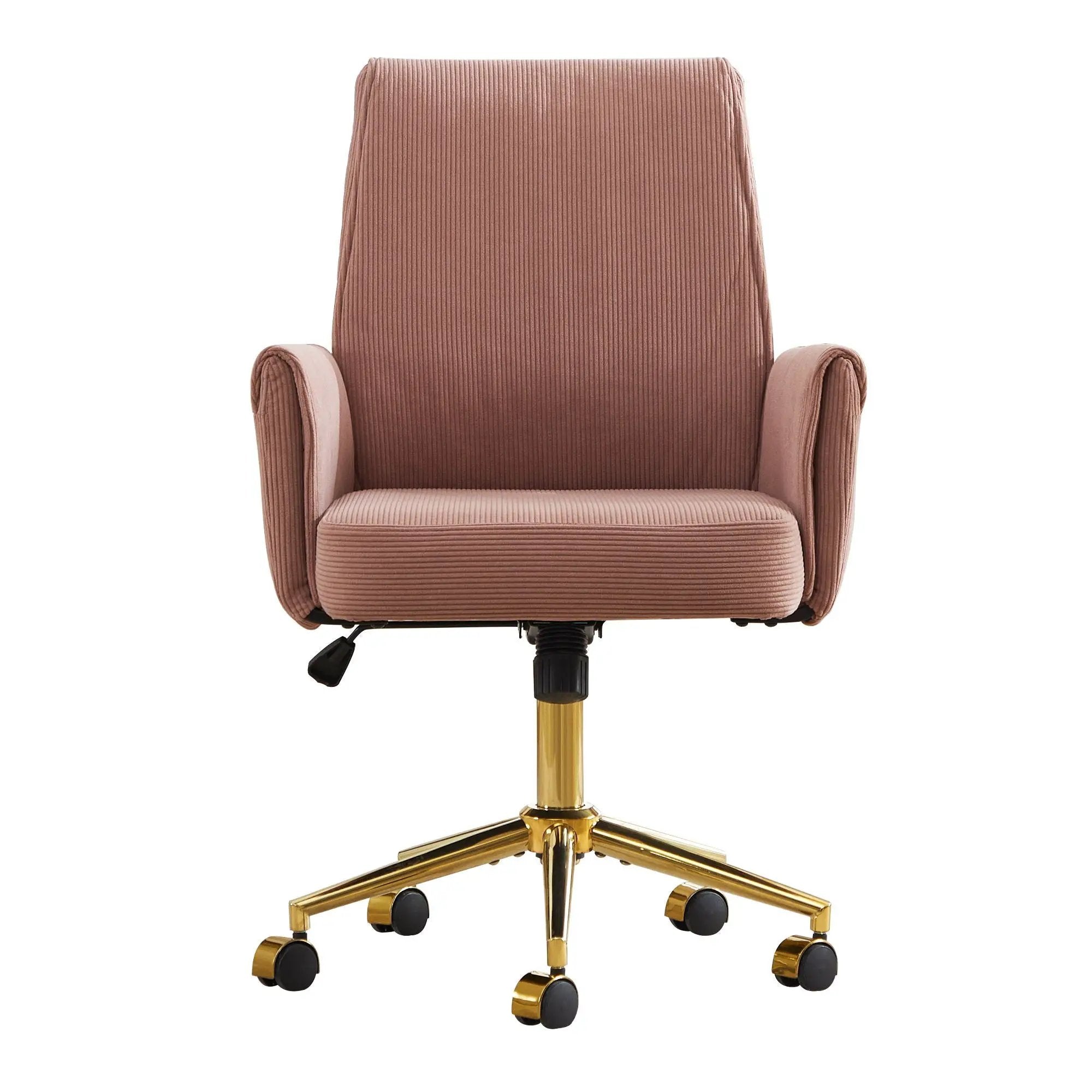 Ergonomic Mid-Back Office Chair With Striped Fabric