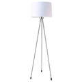 59' Tall Metal Floor Lamp with White finish, Contemporary Design