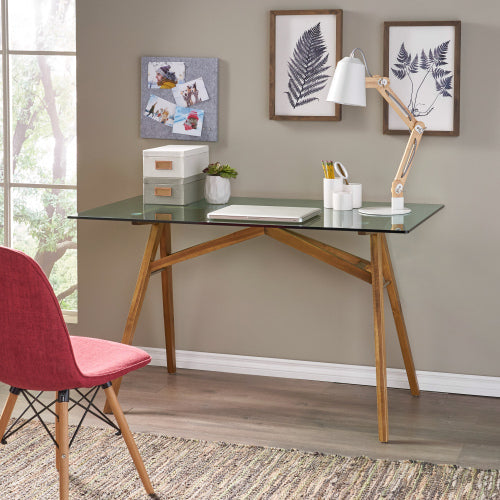 Computer Desk Home Office Desks,Large Office Desk, Modern Computer Desk Conference Table Meeting Room Table, Business Furniture for Home Office, Natural Color