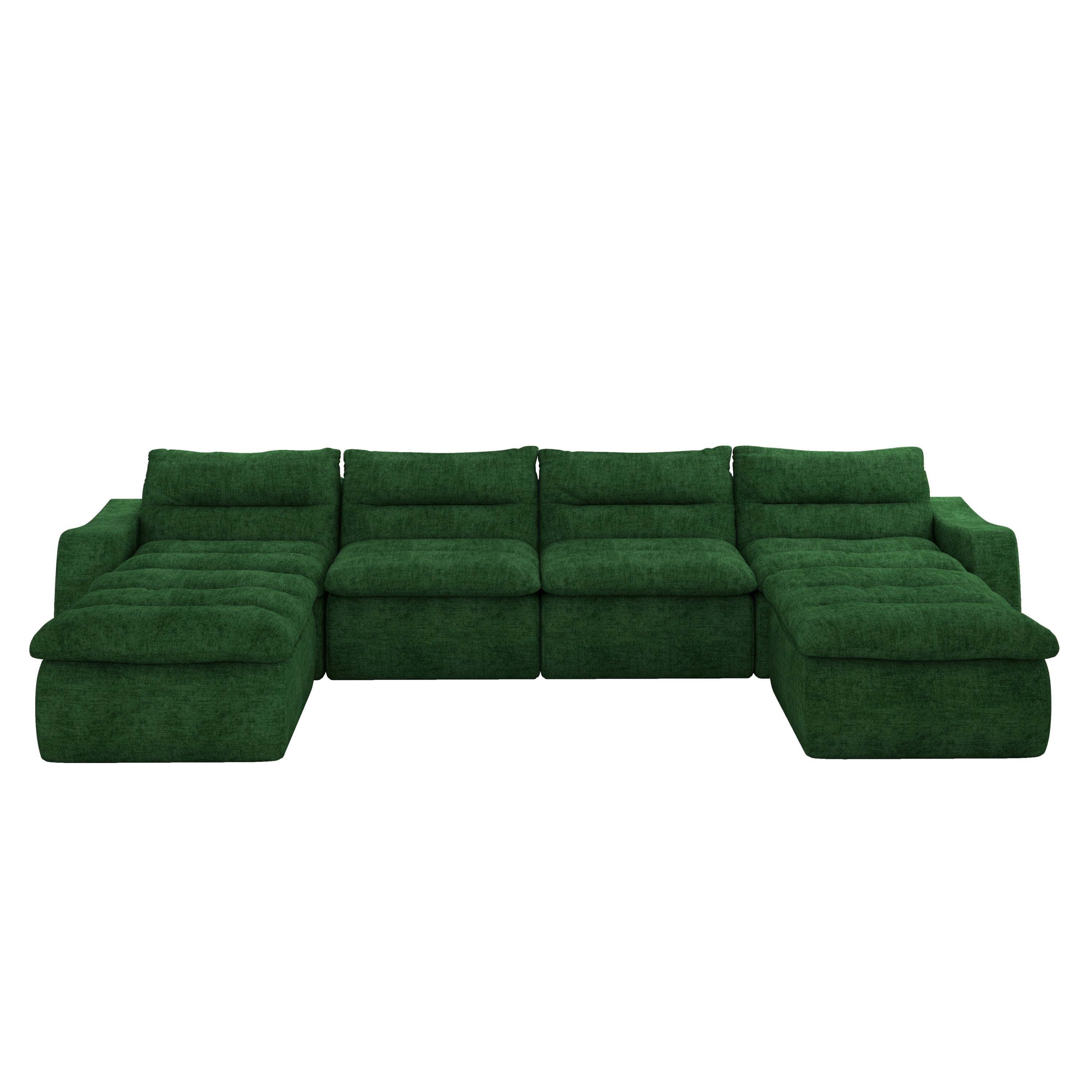 Compression combined sofa, modern lazy style combined sofa, comfortable beanbag sofa, can be combined at will, no need to assemble, suitable for living room-Green