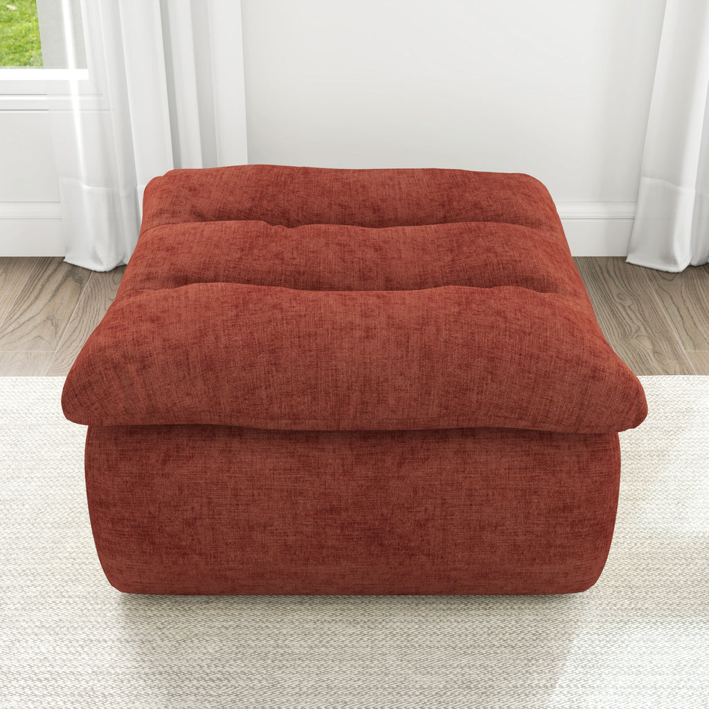 Lazy Floor Sofa,Modern armless and backless sofa chair,Comfy Accent Bean Bag Couch,suitable for living room bedroom office-Orange