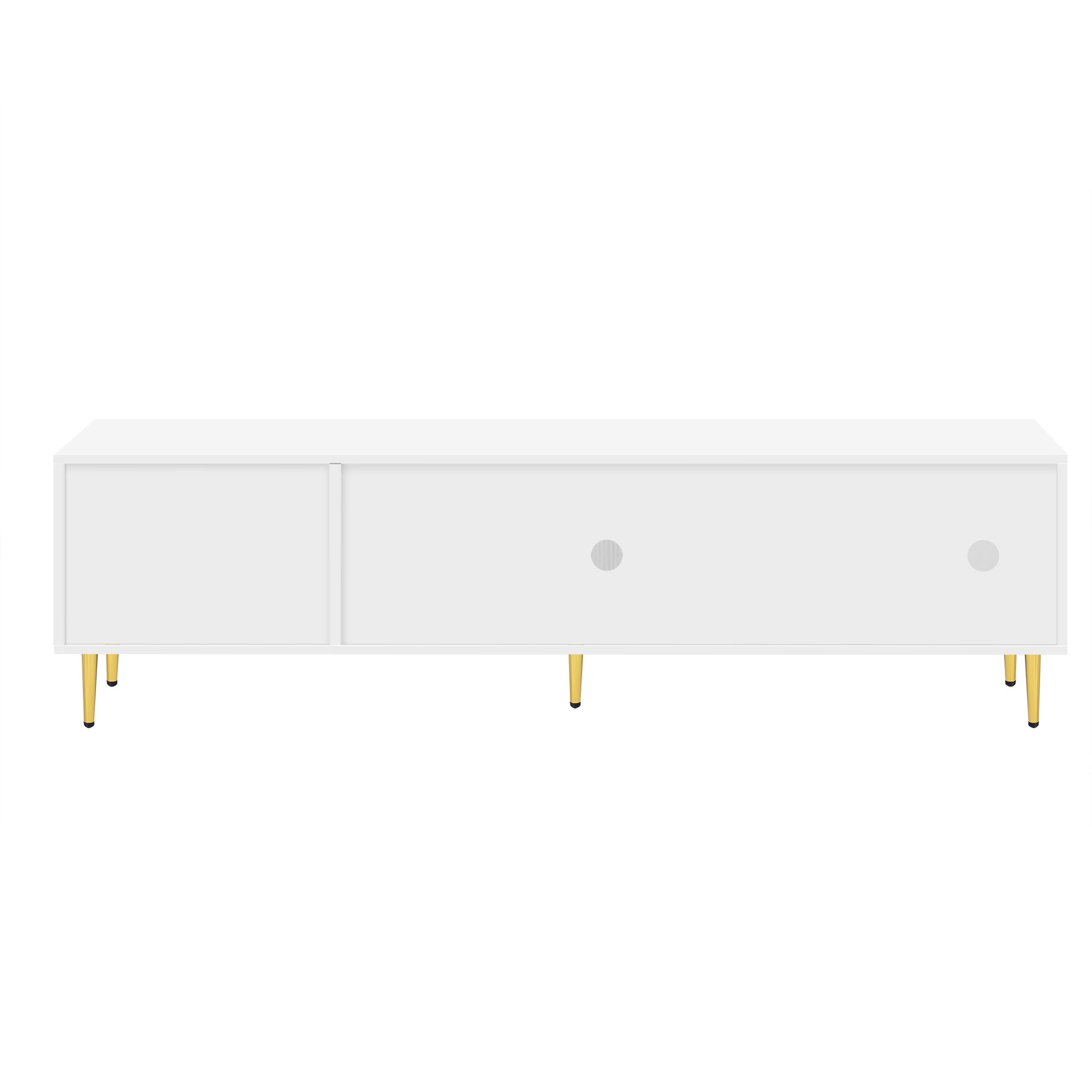 U-Can Modern TV Stand for up to 70 Inch TV, Entertainment Center TV Media Console Table, with 3 Shelves and 2 Cabinets, TV Console Cabinet Furniture for Living Room (Old SKU: WF314645AAK)