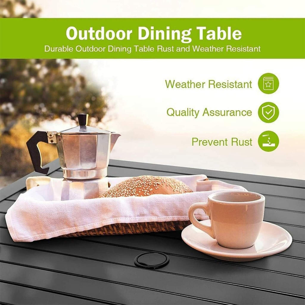 5PCS Outdoor Patio Rattan Dining Furniture Set With Swivel Armchairs (91823705)