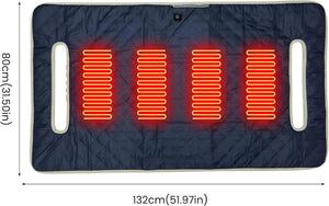 USB heated golf cart seat cushion by SmartTherm OutdoorLiteGear Inc., navy quilted fabric with four heating zones